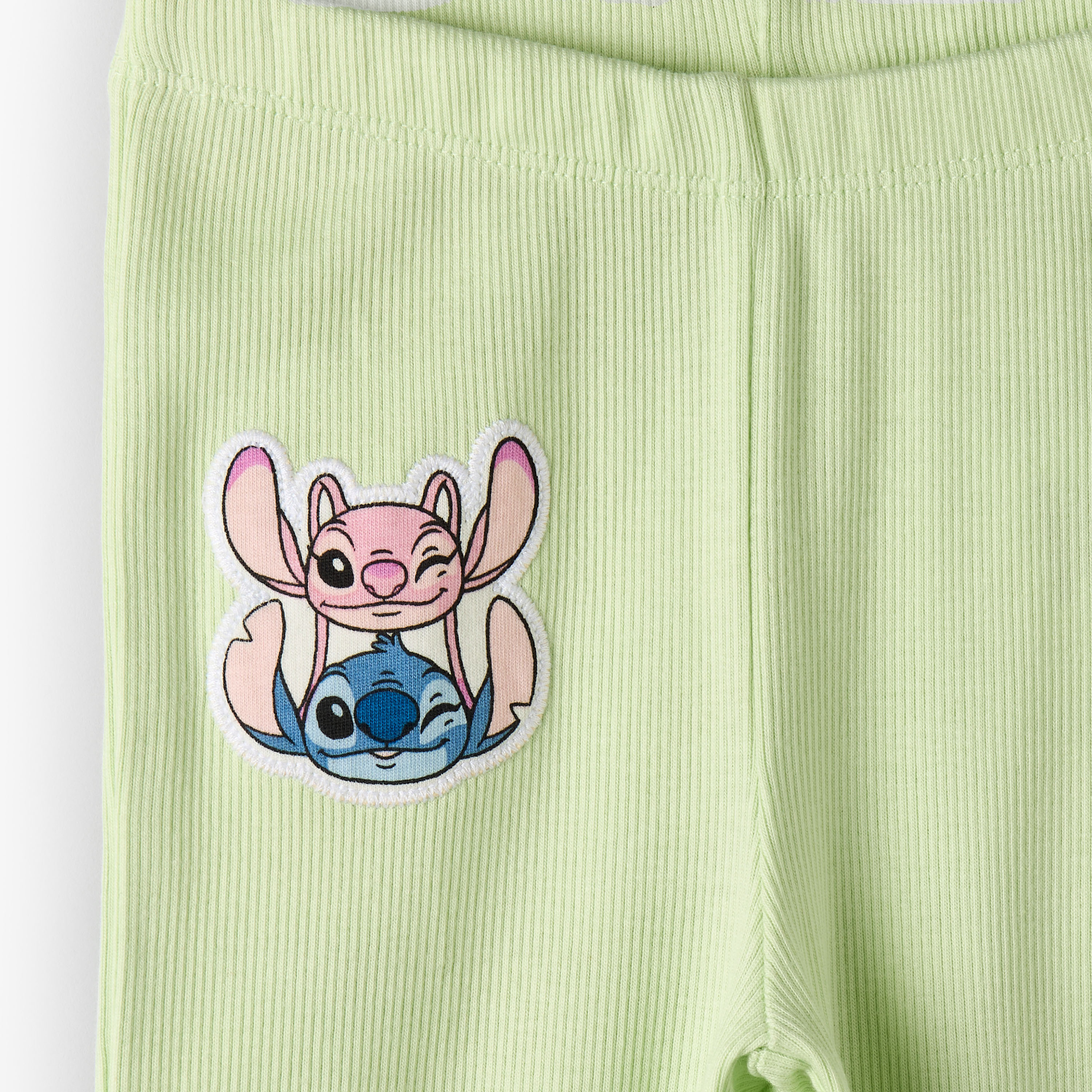 Disney Round Neck Long Sleeves Top and Pants Set with Angel and Stitch Applique-baby-girls-clothing-setsandcoords-image-6