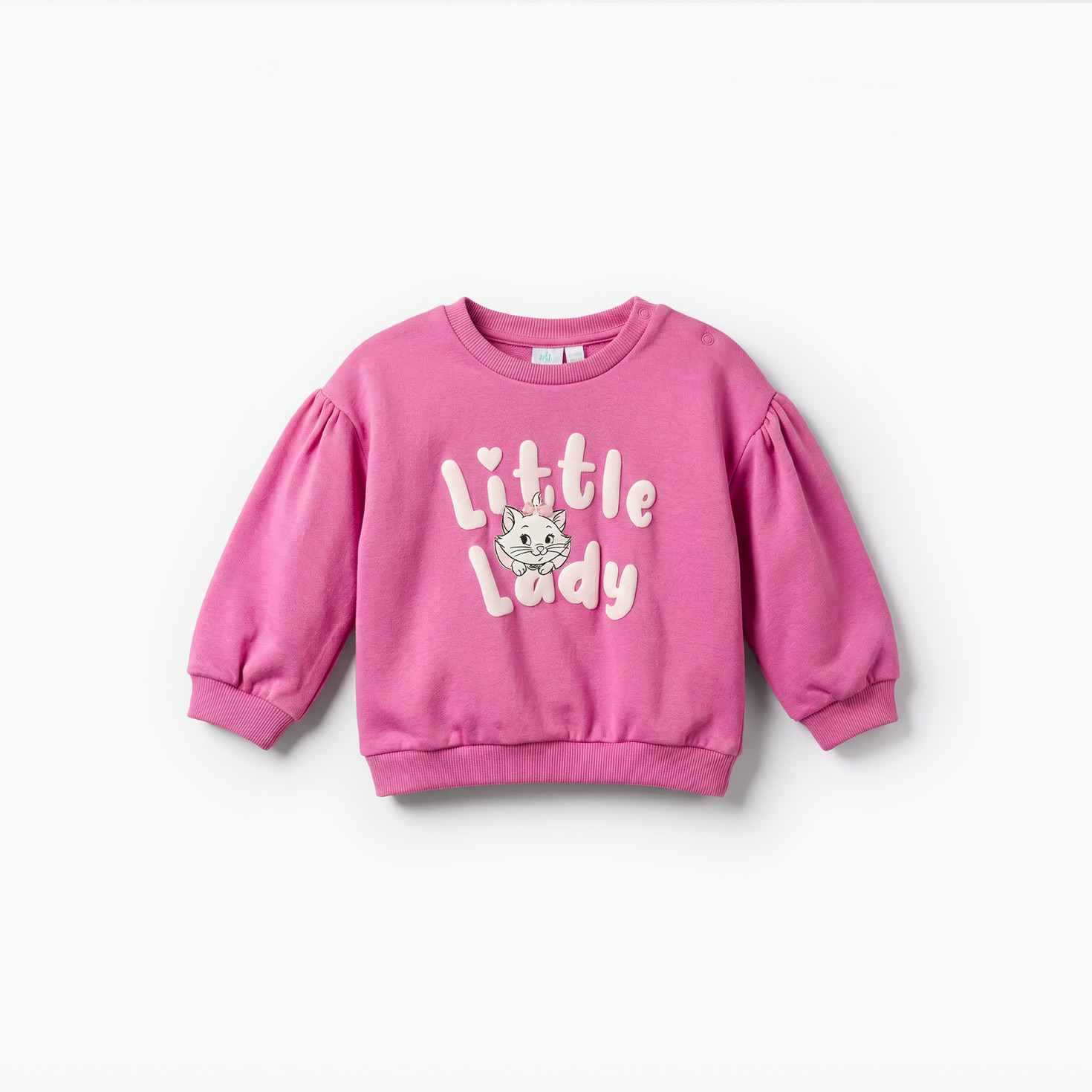 Disney Round Neck Long Sleeve Sweatshirt and Joggers Set with Marie Print-baby-girls-clothing-setsandcoords-image-2