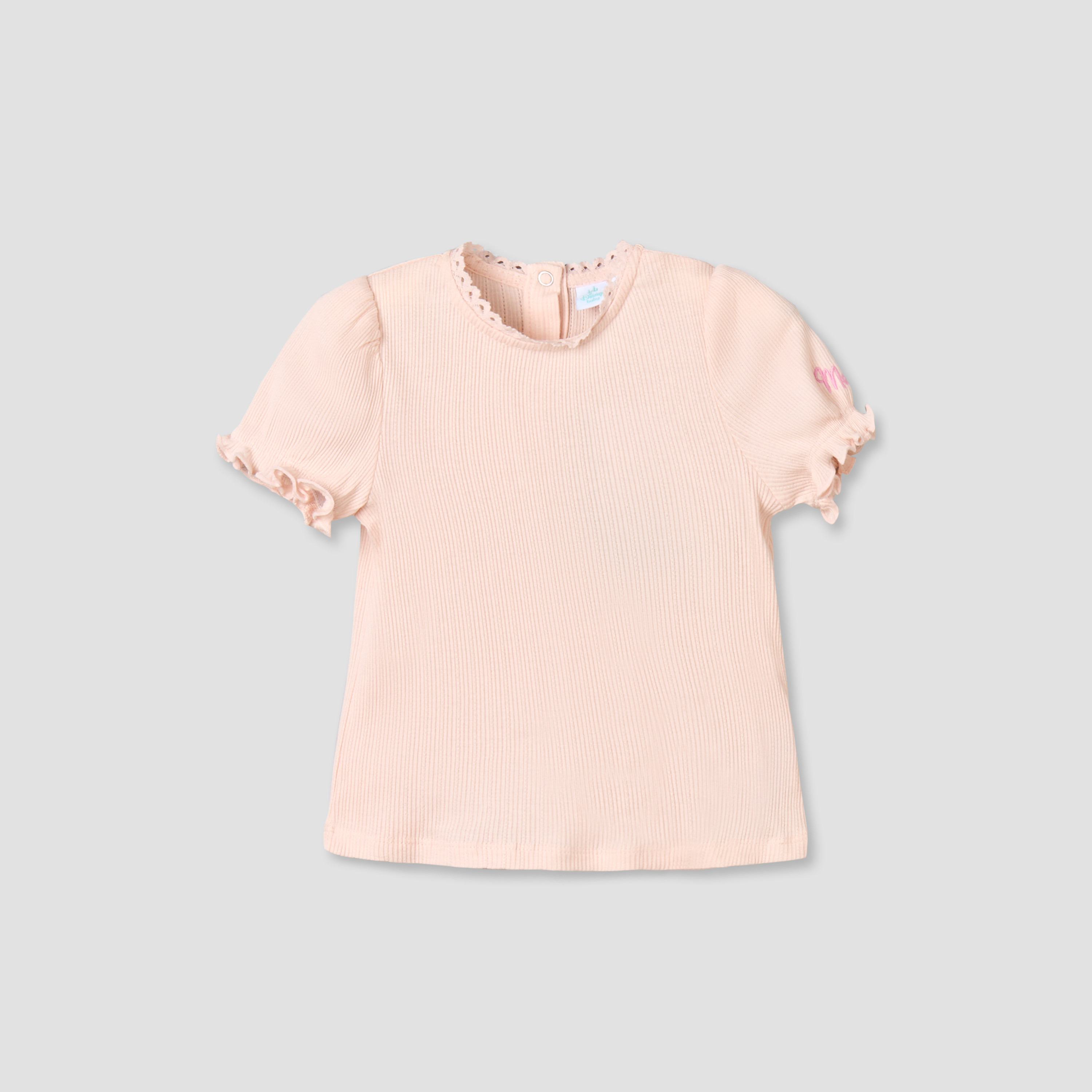 Disney Crew Neck Short Sleeves Top and Denim Pinafore Set with Marie Embroidery-baby-girls-clothing-setsandcoords-image-4