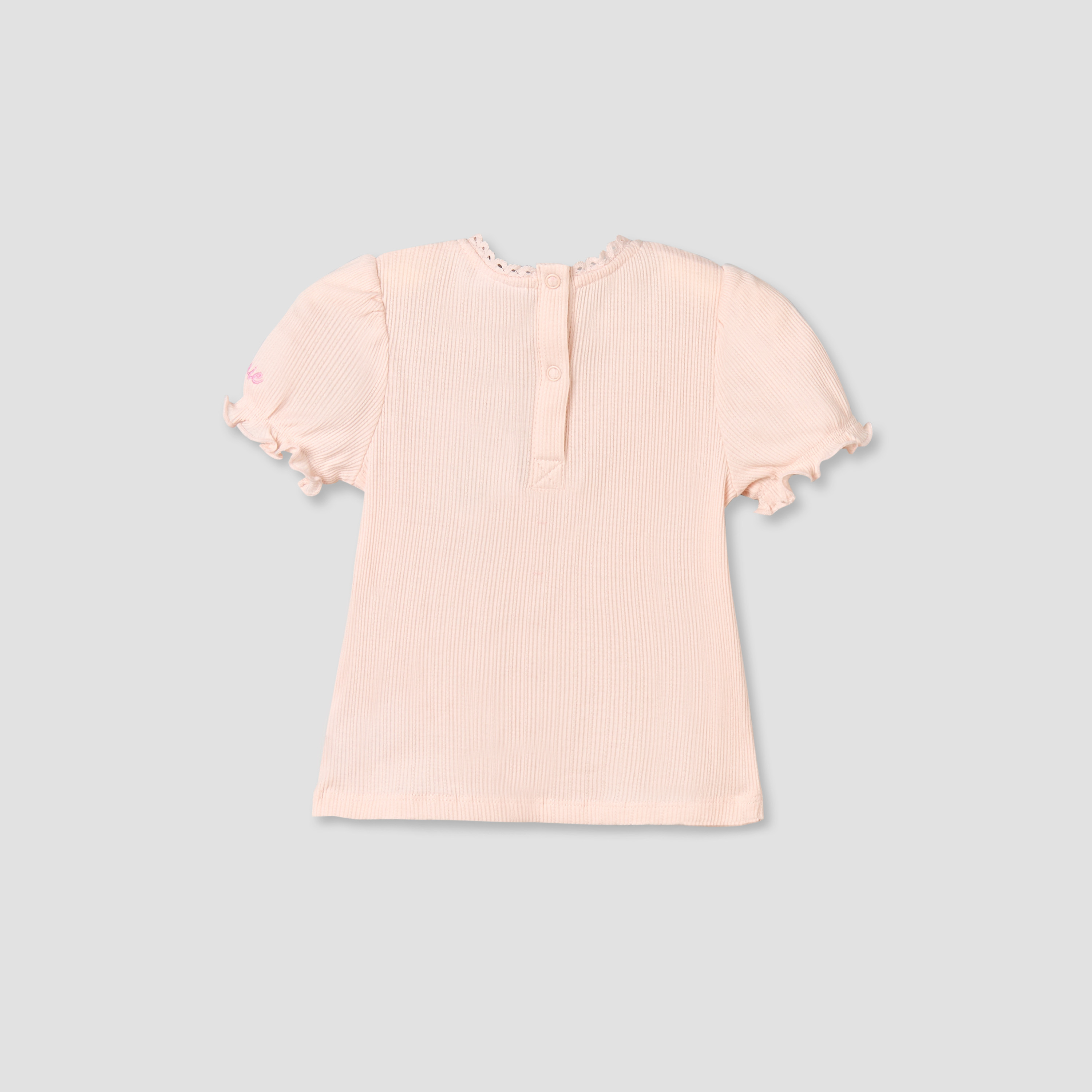 Disney Crew Neck Short Sleeves Top and Denim Pinafore Set with Marie Embroidery-baby-girls-clothing-setsandcoords-image-5