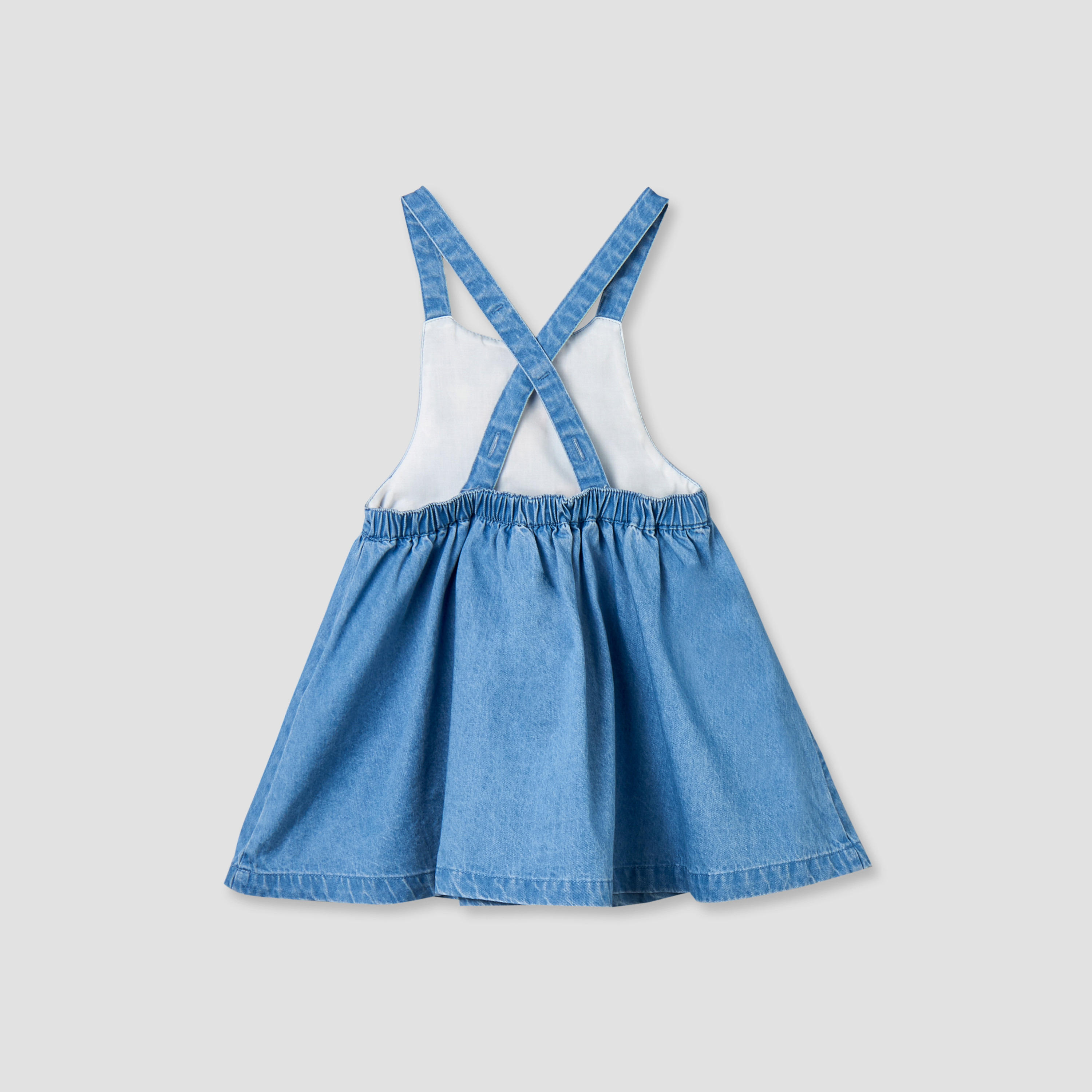 Disney Crew Neck Short Sleeves Top and Denim Pinafore Set with Marie Embroidery-baby-girls-clothing-setsandcoords-image-7