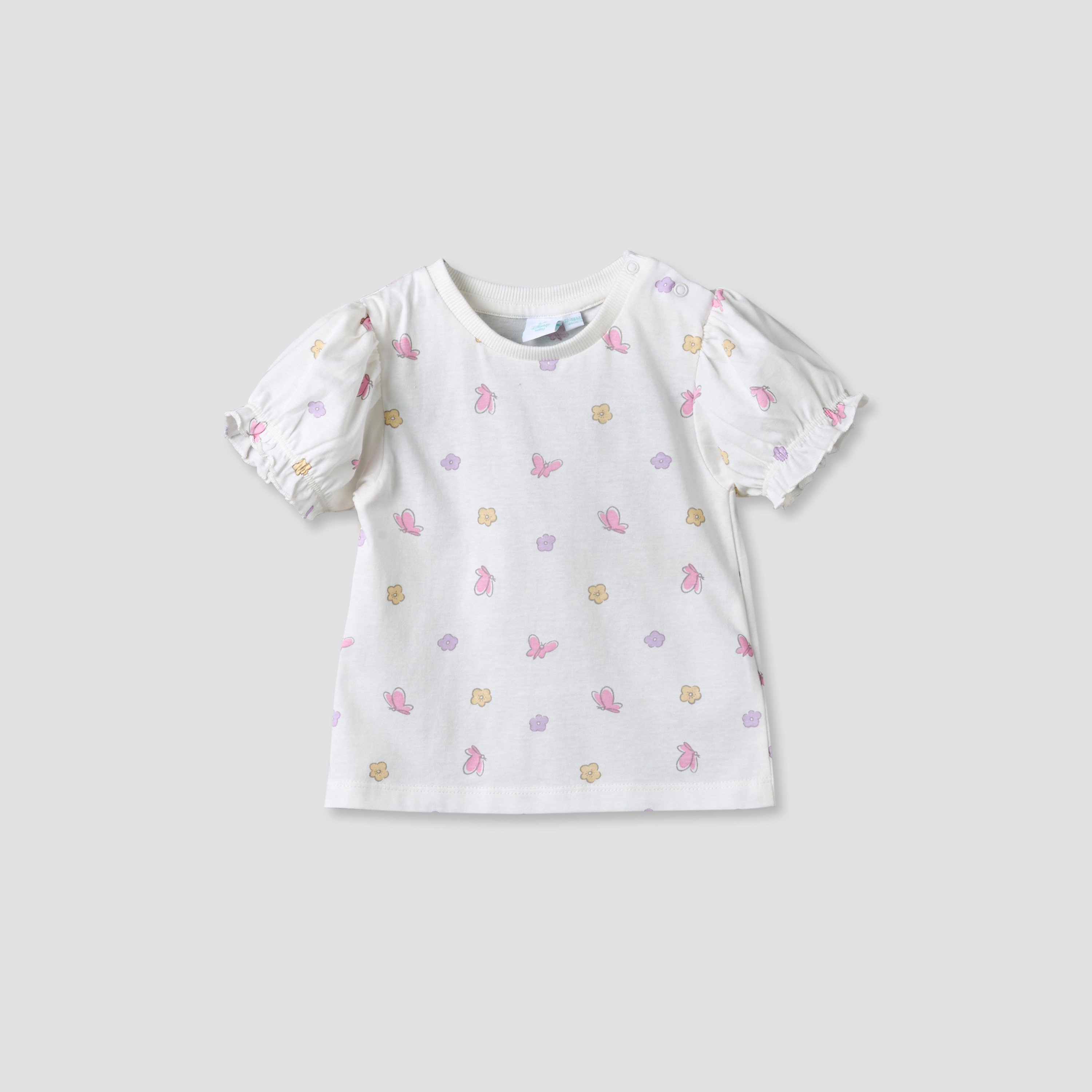 Disney Round Neck Short Sleeves T-shirt and Dungaree Set with Minnie Mouse Print-baby-girls-clothing-setsandcoords-image-4