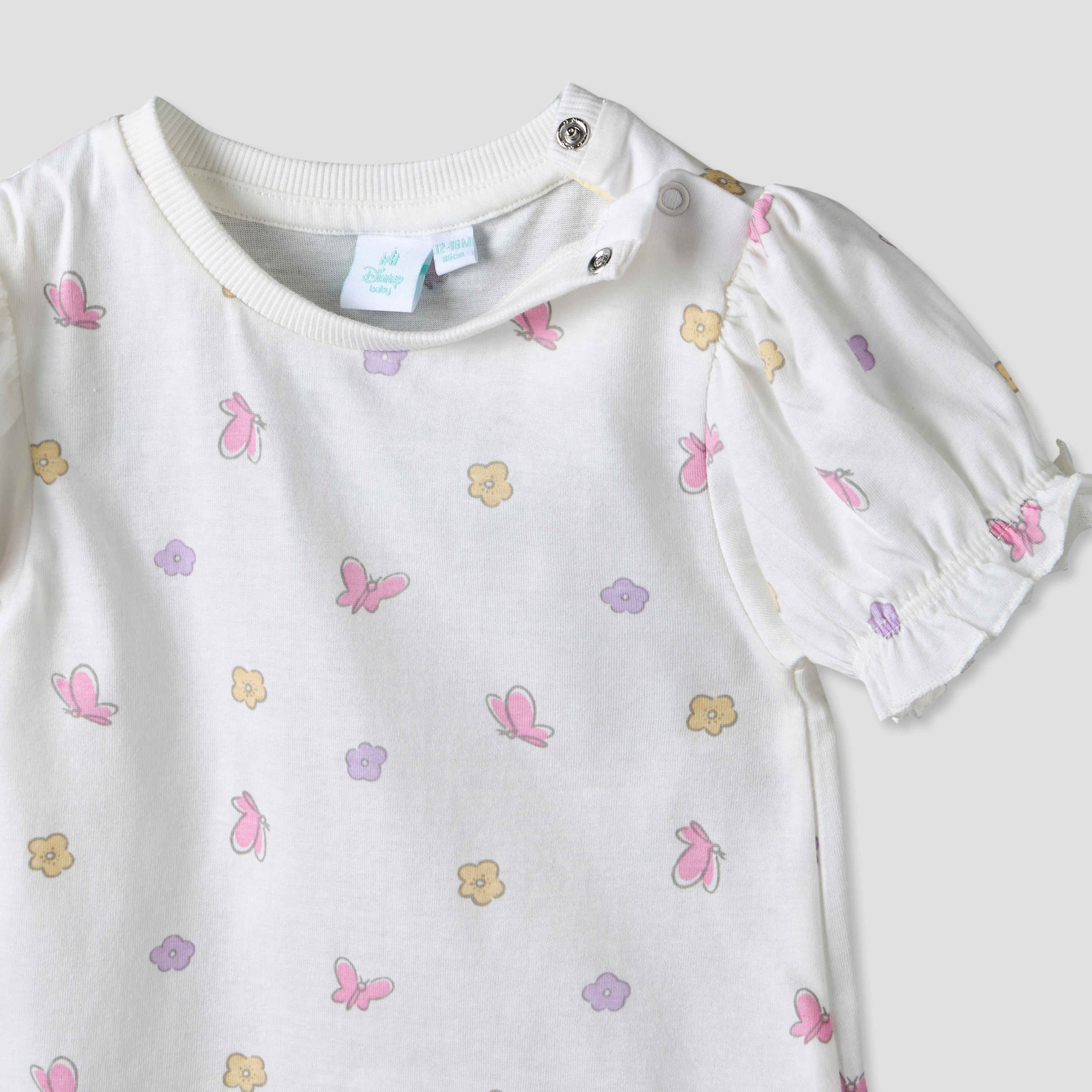 Disney Round Neck Short Sleeves T-shirt and Dungaree Set with Minnie Mouse Print-baby-girls-clothing-setsandcoords-image-6