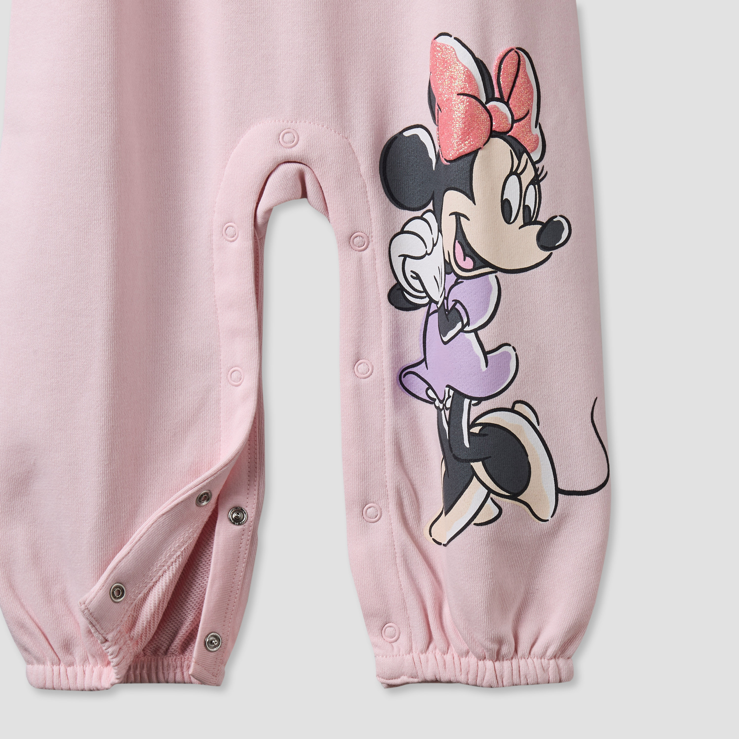 Disney Round Neck Short Sleeves T-shirt and Dungaree Set with Minnie Mouse Print-baby-girls-clothing-setsandcoords-image-7