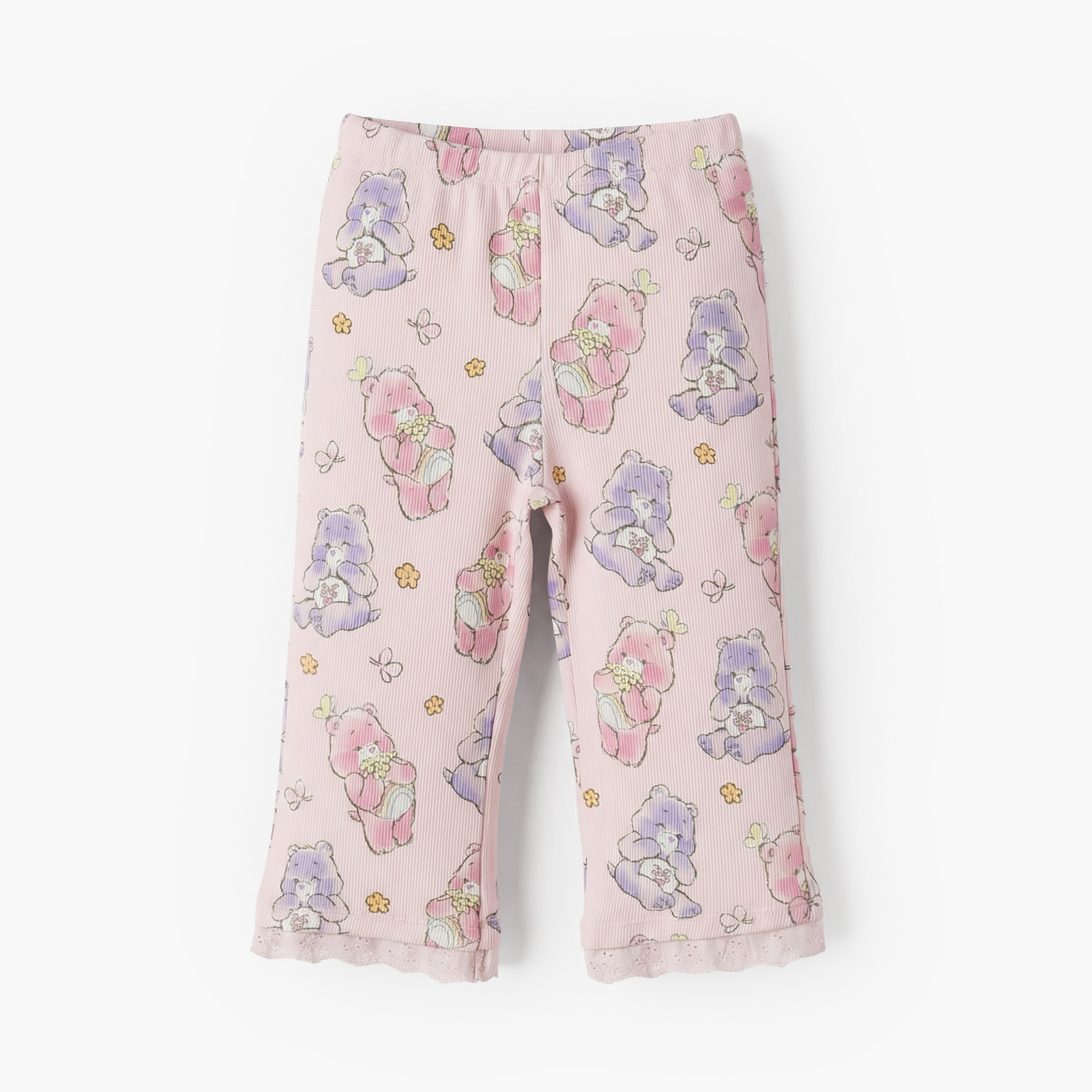 Cloud Co Round Neck Long Sleeve Top and Pyjama Set with Care Bear Print-baby-girls-clothing-setsandcoords-image-3
