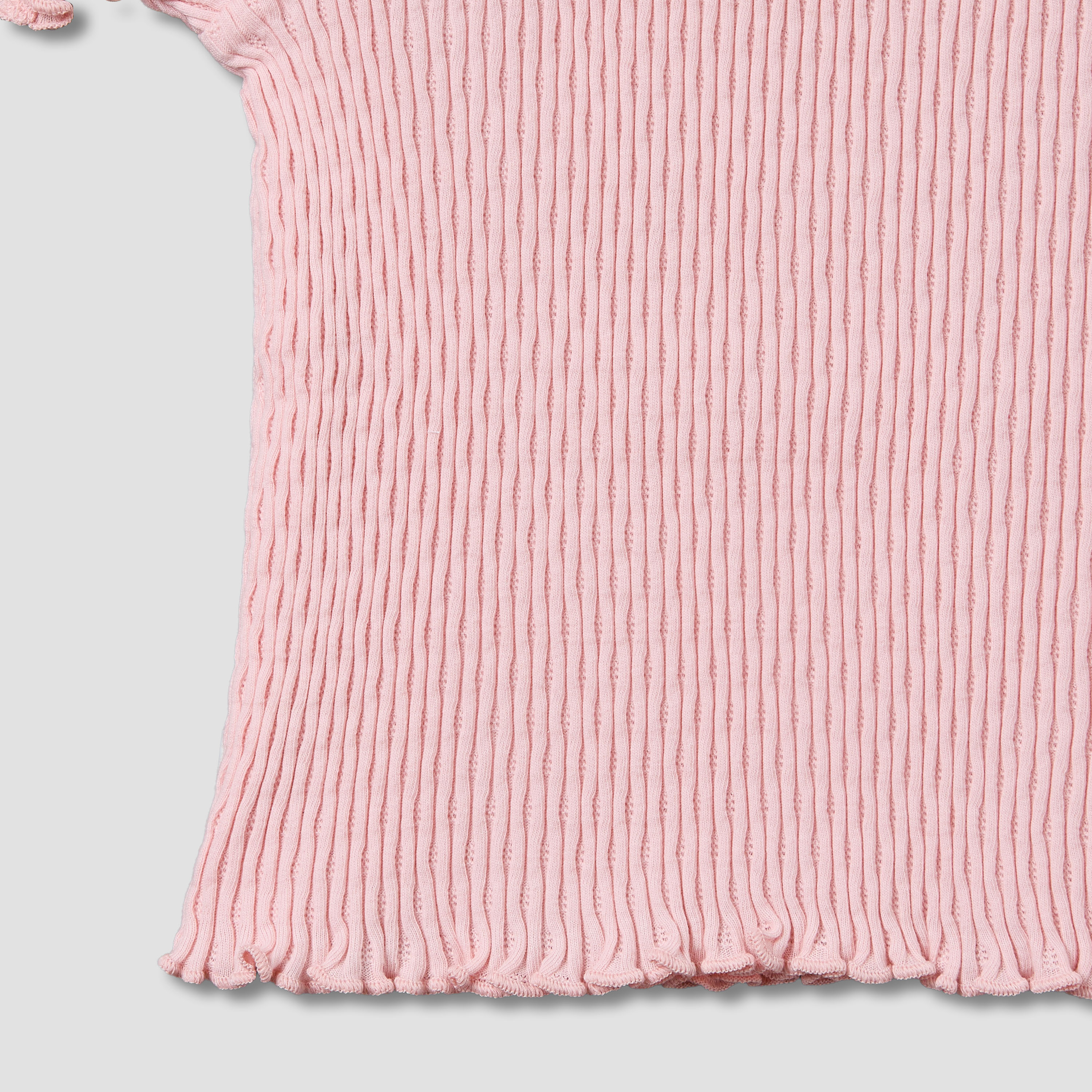 Juniors Crew Neck Short Sleeves T-shirt with Ribbed Design-girls-clothing-tshirts-image-4