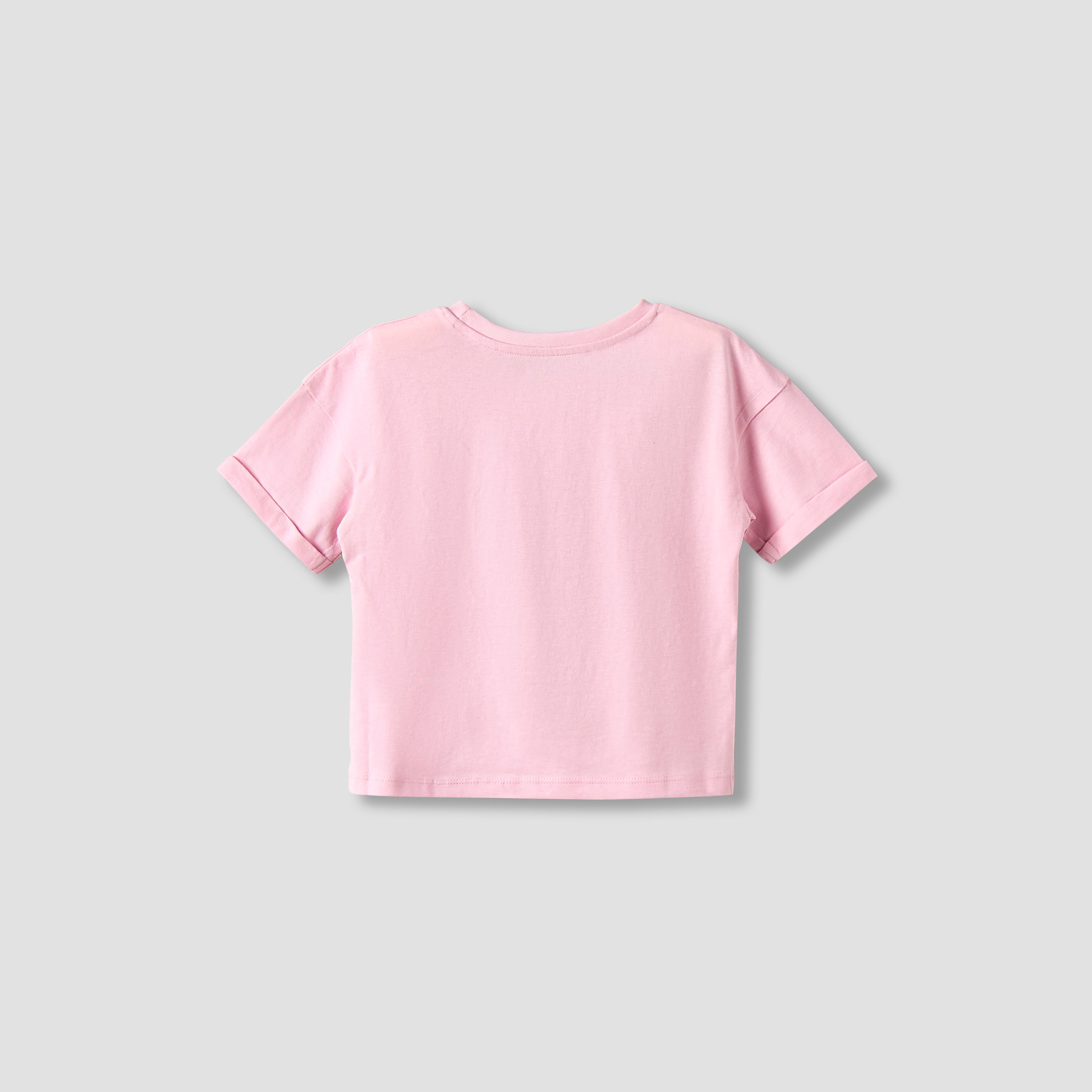 Juniors Crew Neck Short Sleeves T-shirt with Graphic Print-girls-clothing-tshirts-image-2