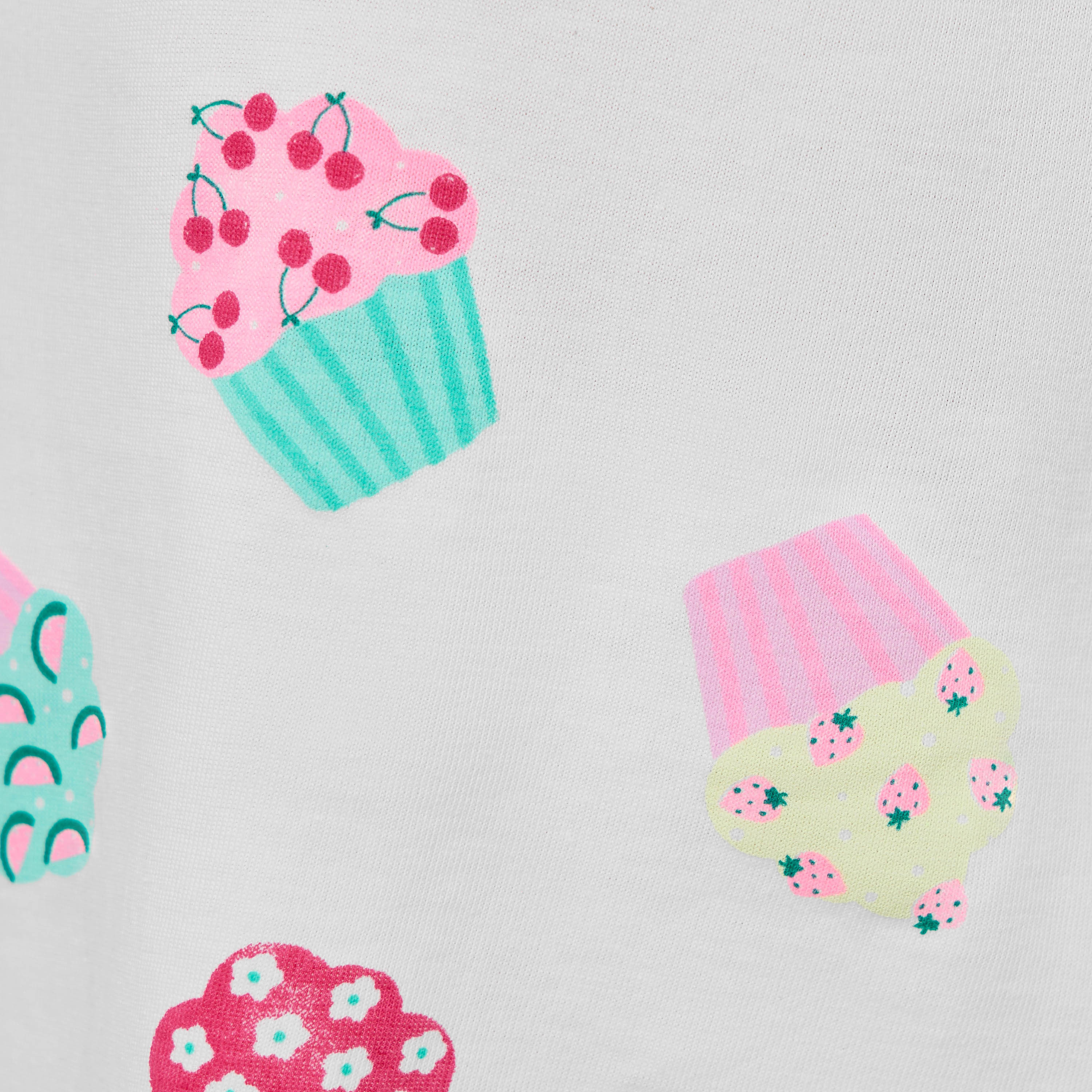 Juniors Crew Neck Short Sleeve T-shirt with Cupcake Print-girls-clothing-tshirts-image-5
