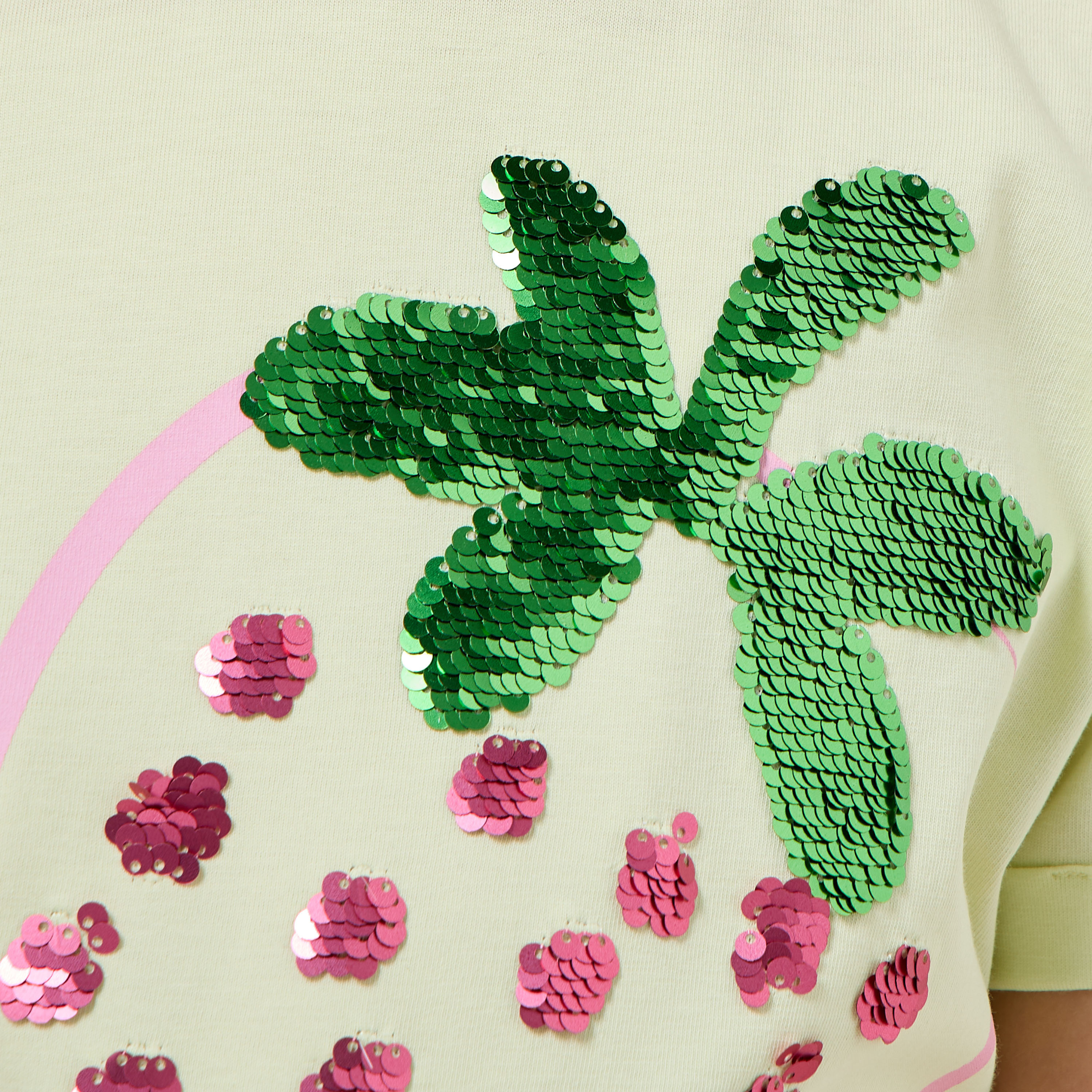 Juniors Round Neck Short Sleeve T-shirt with Embellishment-girls-clothing-tshirts-image-4