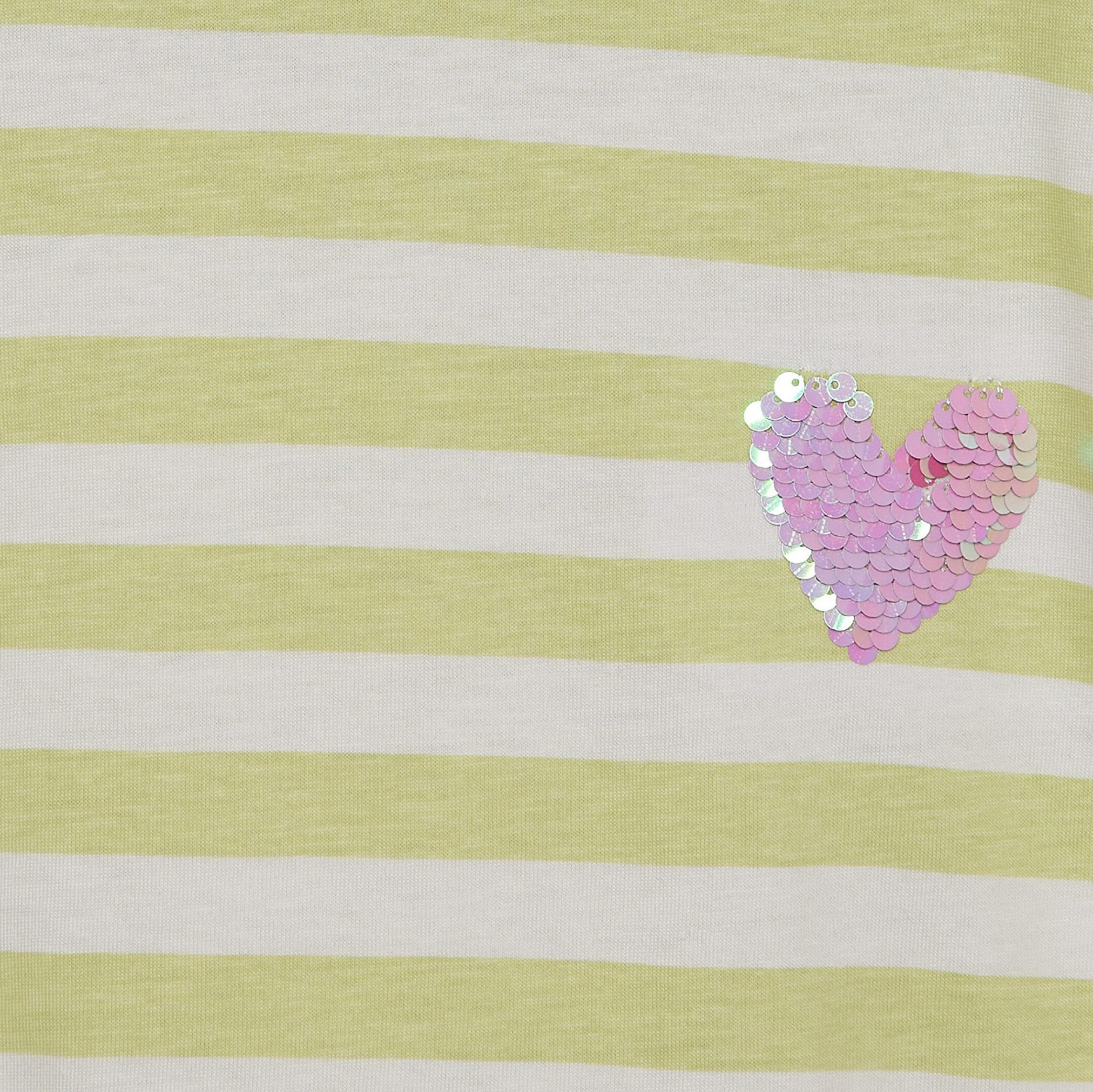 Juniors Crew Neck Short Sleeves T-shirt with Heart Embellishment-girls-clothing-tshirts-image-4