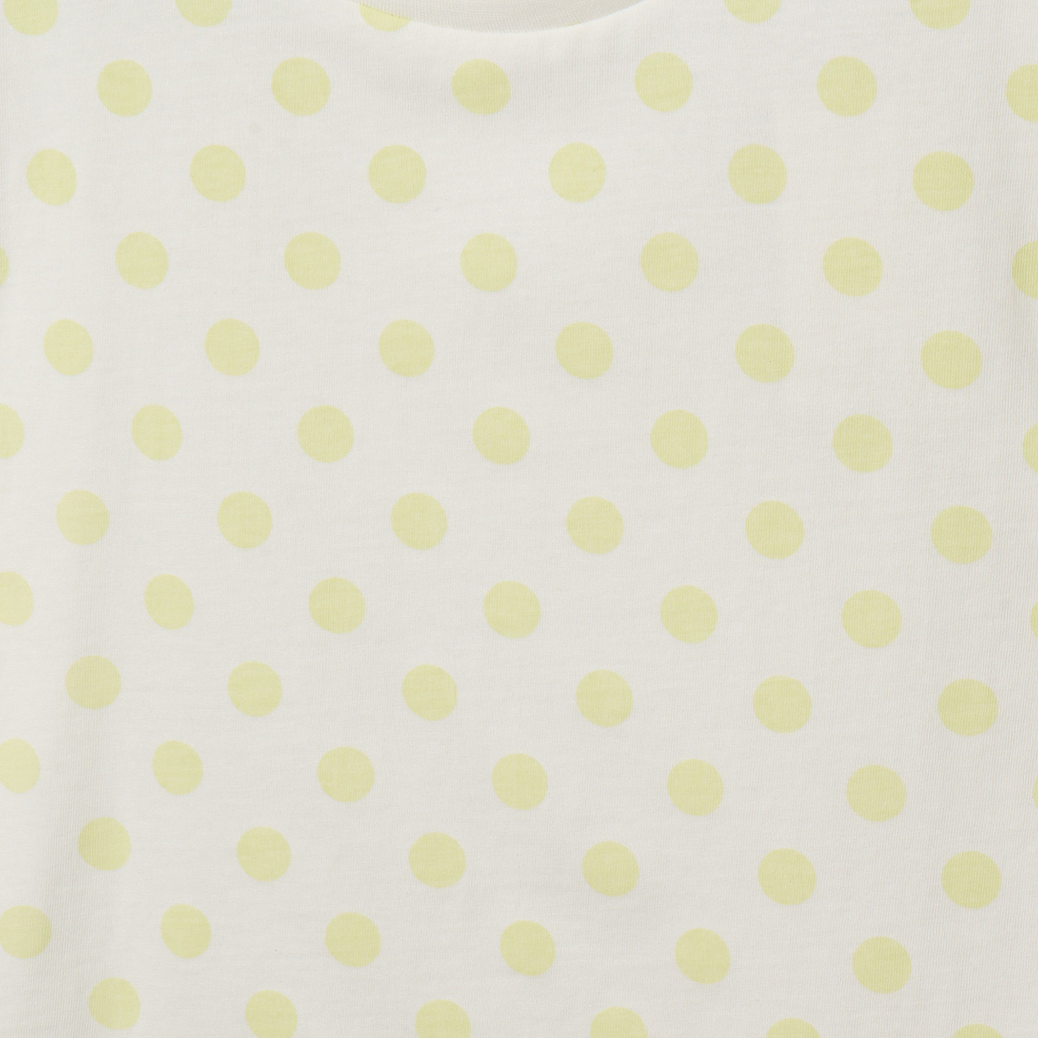 Juniors Round Neck Short Sleeves T-shirt with Polka Dot Print-girls-clothing-tshirts-image-4