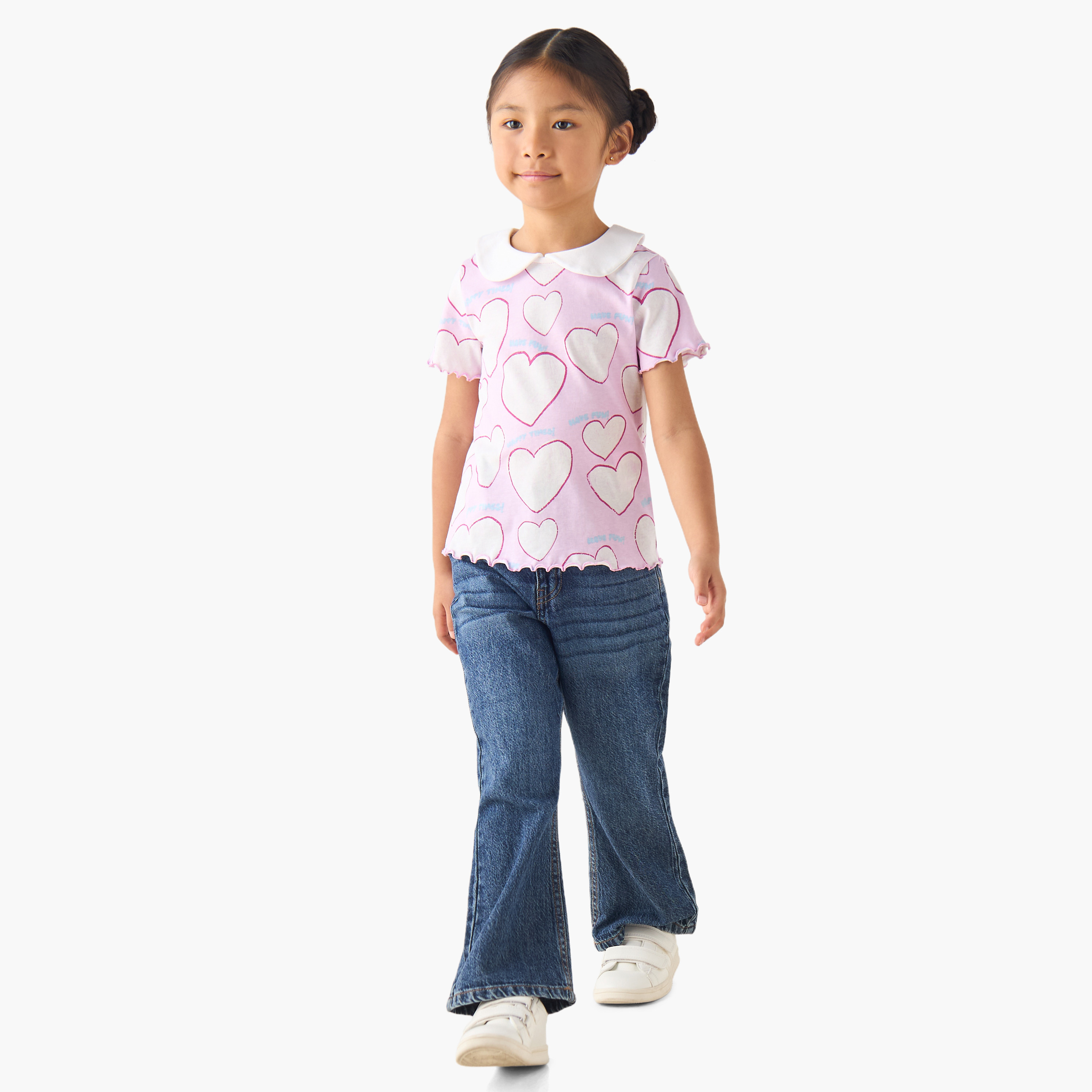 Set of 2 Juniors Short Sleeves T-shirt with Assorted Print-girls-clothing-tshirts-image-2