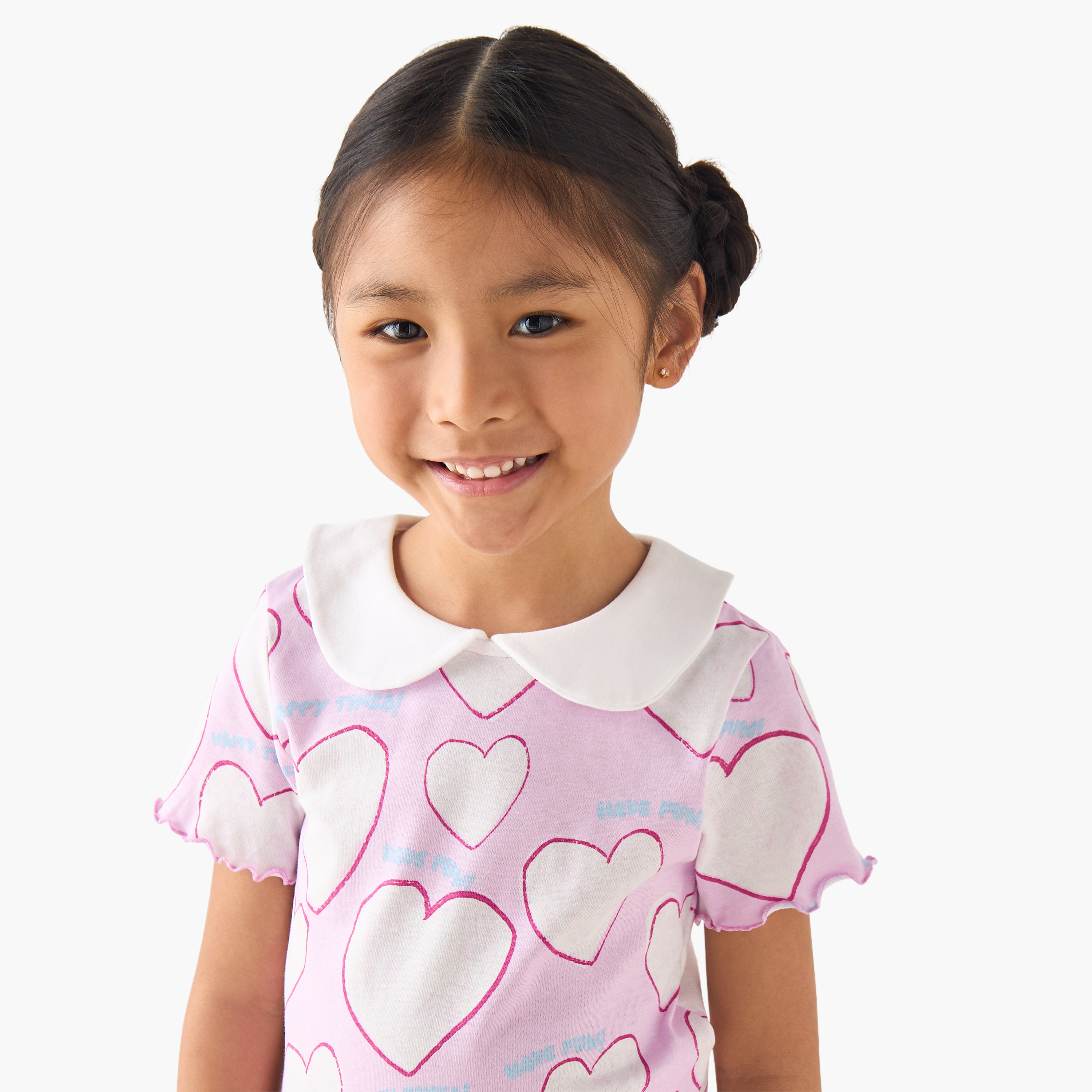 Set of 2 Juniors Short Sleeves T-shirt with Assorted Print-girls-clothing-tshirts-image-4