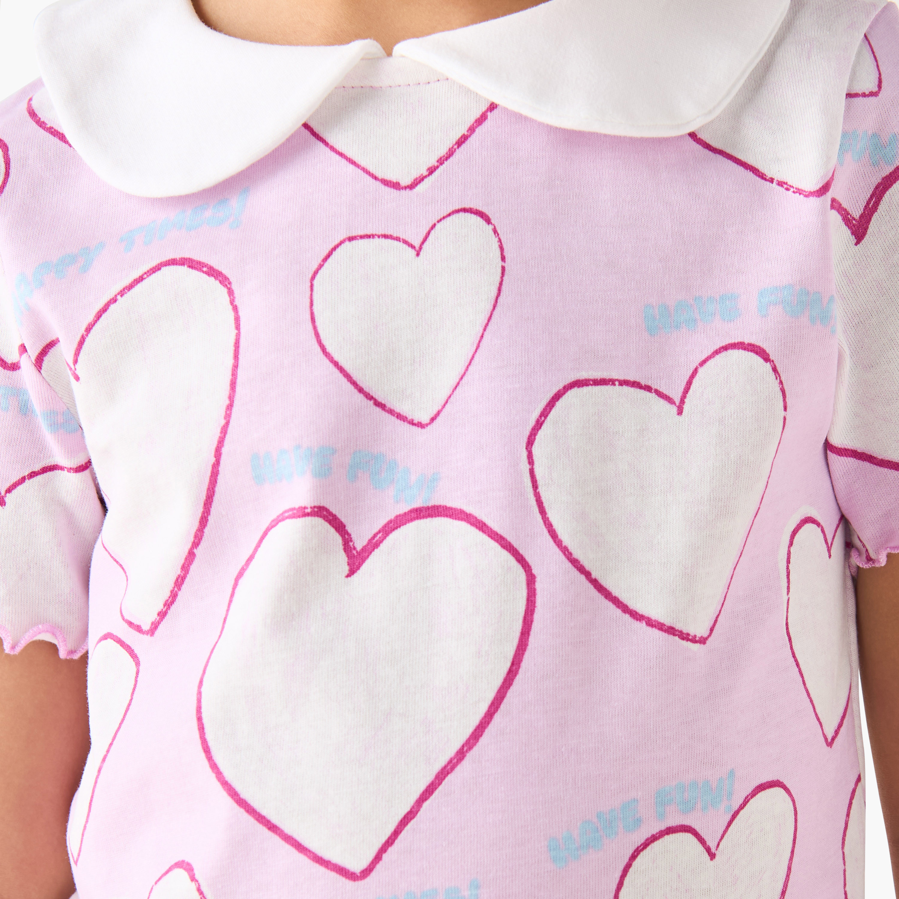 Set of 2 Juniors Short Sleeves T-shirt with Assorted Print-girls-clothing-tshirts-image-5