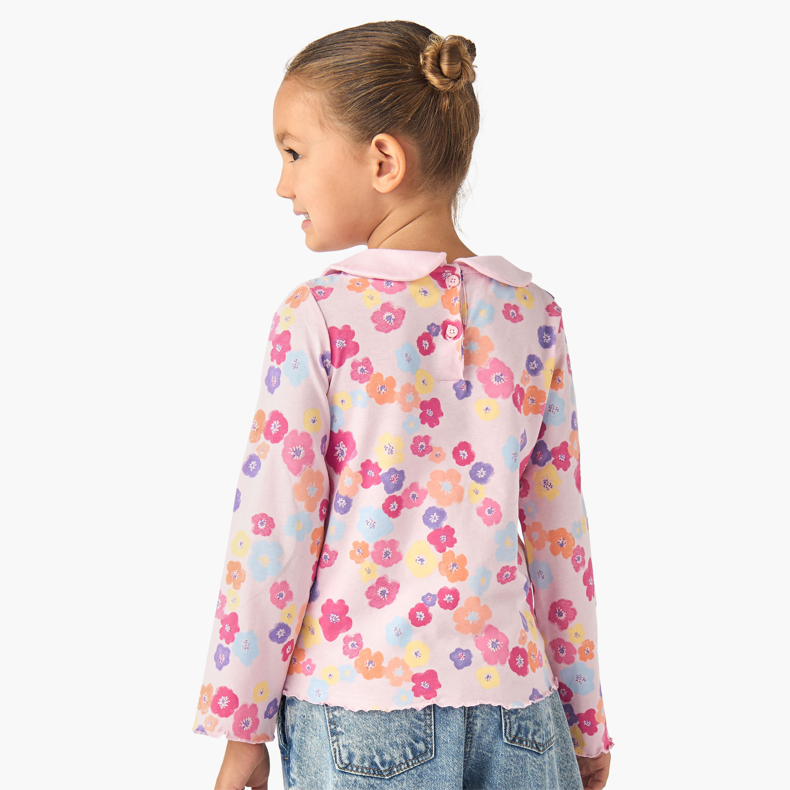 Pack of 2 Juniors Long Sleeves T-shirt with Assorted Print-girls-clothing-tshirts-image-4