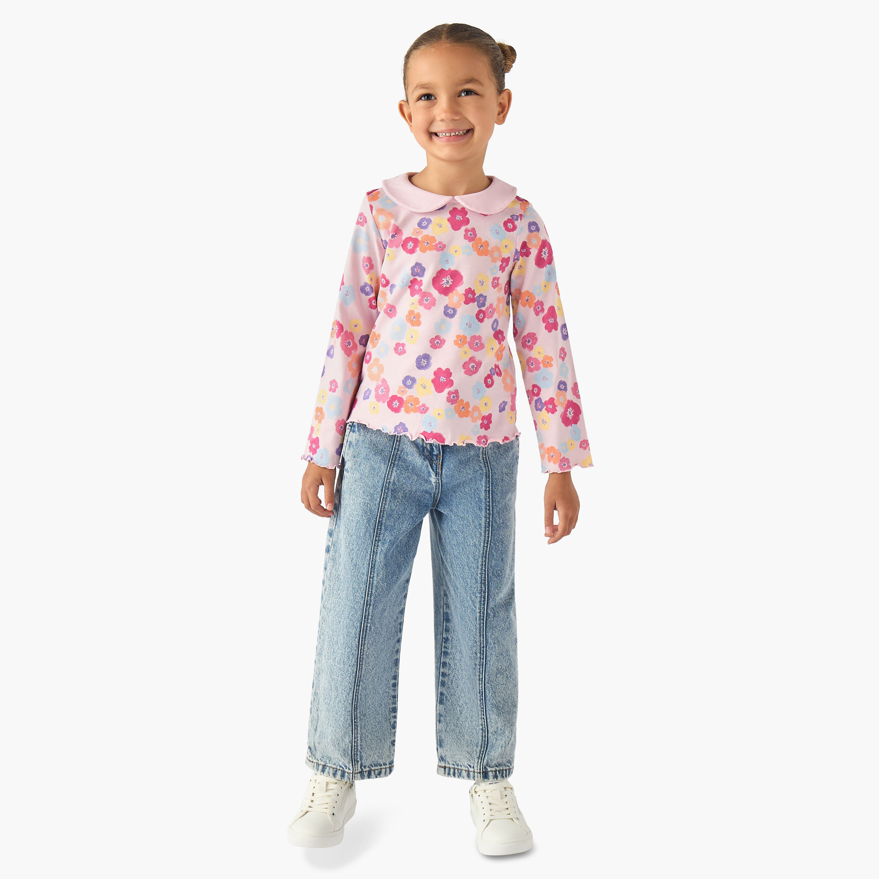 Pack of 2 Juniors Long Sleeves T-shirt with Assorted Print-girls-clothing-tshirts-image-7