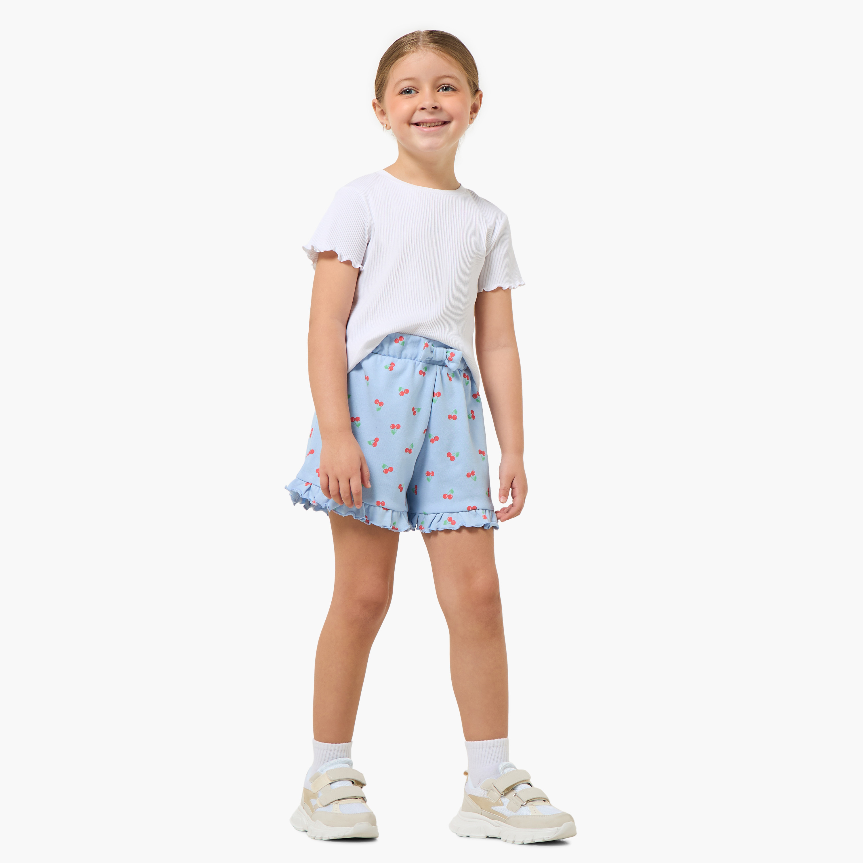 شورت بخصر مطاطي وطبعات من جونيورز-girls-clothing-bottoms-shorts-image-3