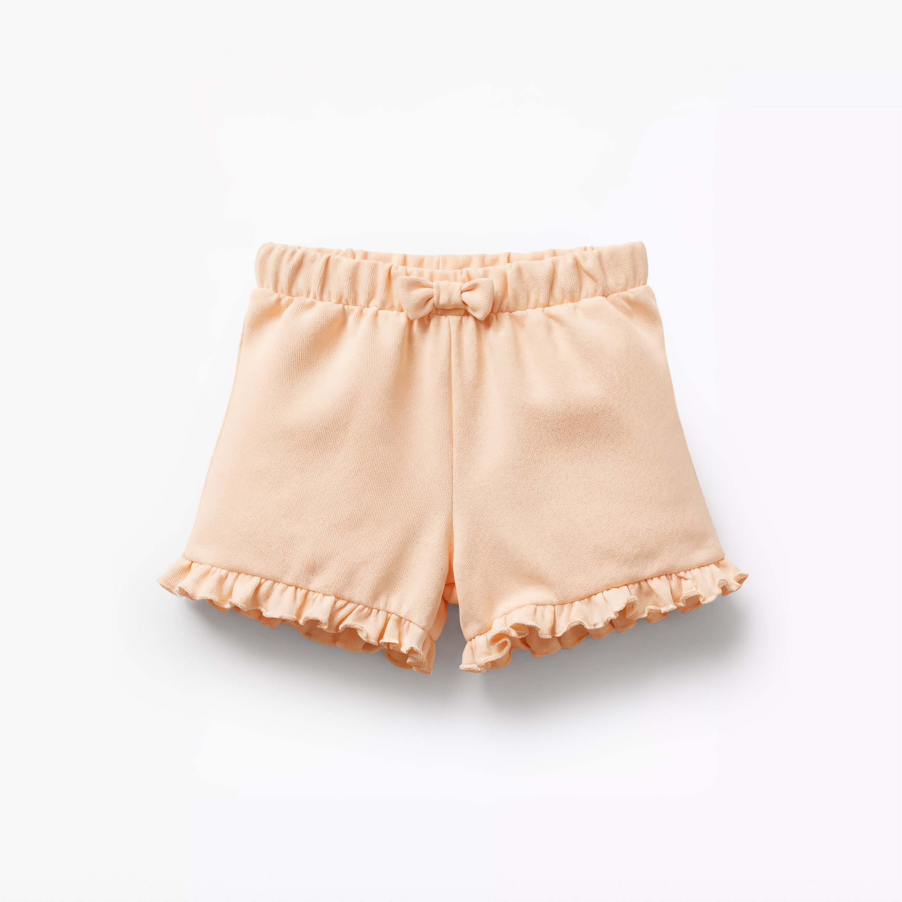 Juniors Elasticated Waist Shorts with Ruffle Hem-girls-clothing-bottoms-shorts-image-2