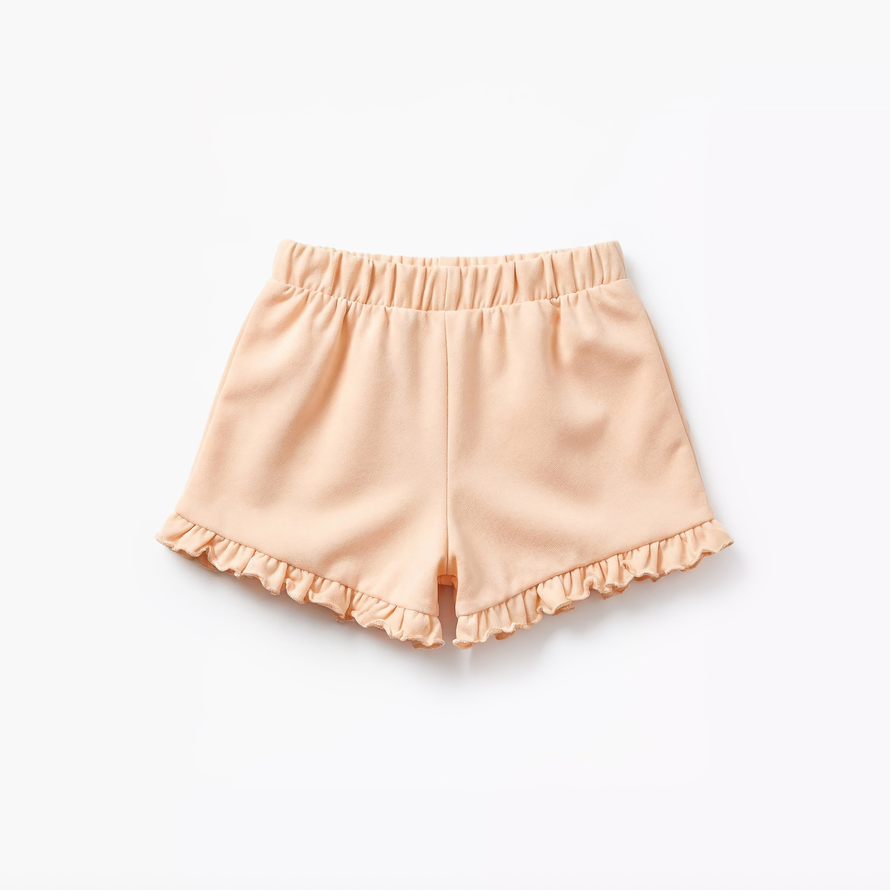 Juniors Elasticated Waist Shorts with Ruffle Hem-girls-clothing-bottoms-shorts-image-3