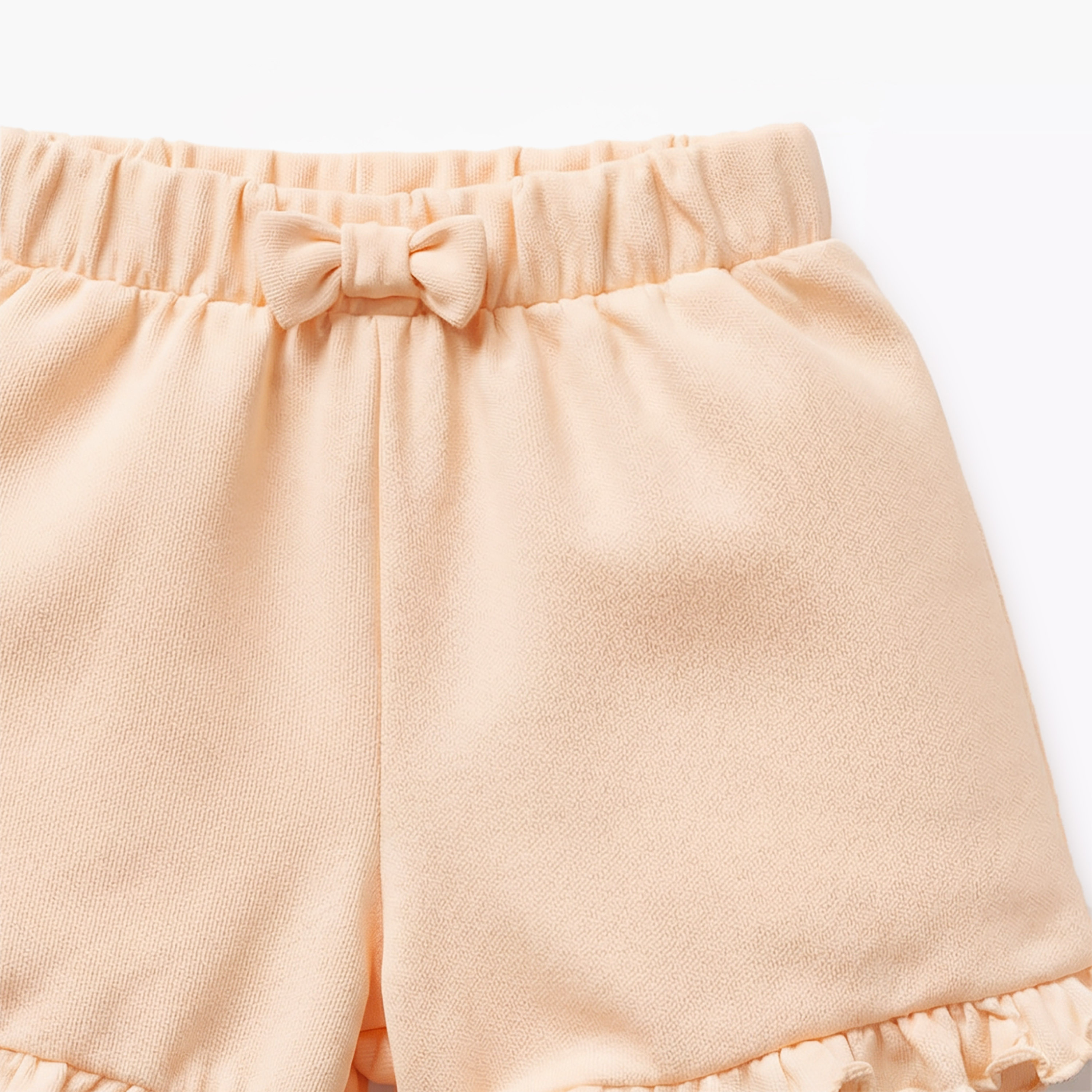 Juniors Elasticated Waist Shorts with Ruffle Hem-girls-clothing-bottoms-shorts-image-4