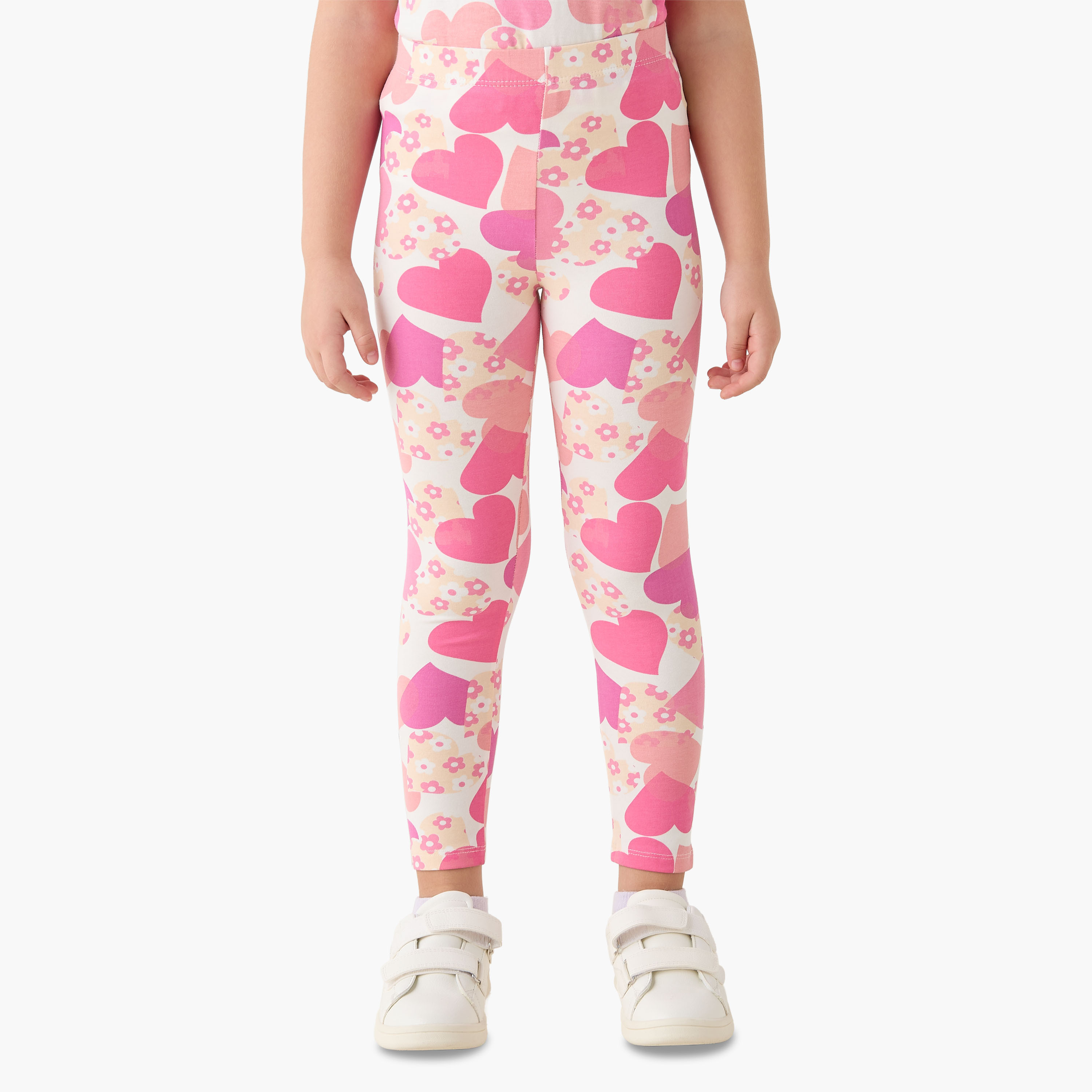 بنطلون ليقنز بطبعات قلب من جونيورز-girls-clothing-bottoms-leggings-image-5