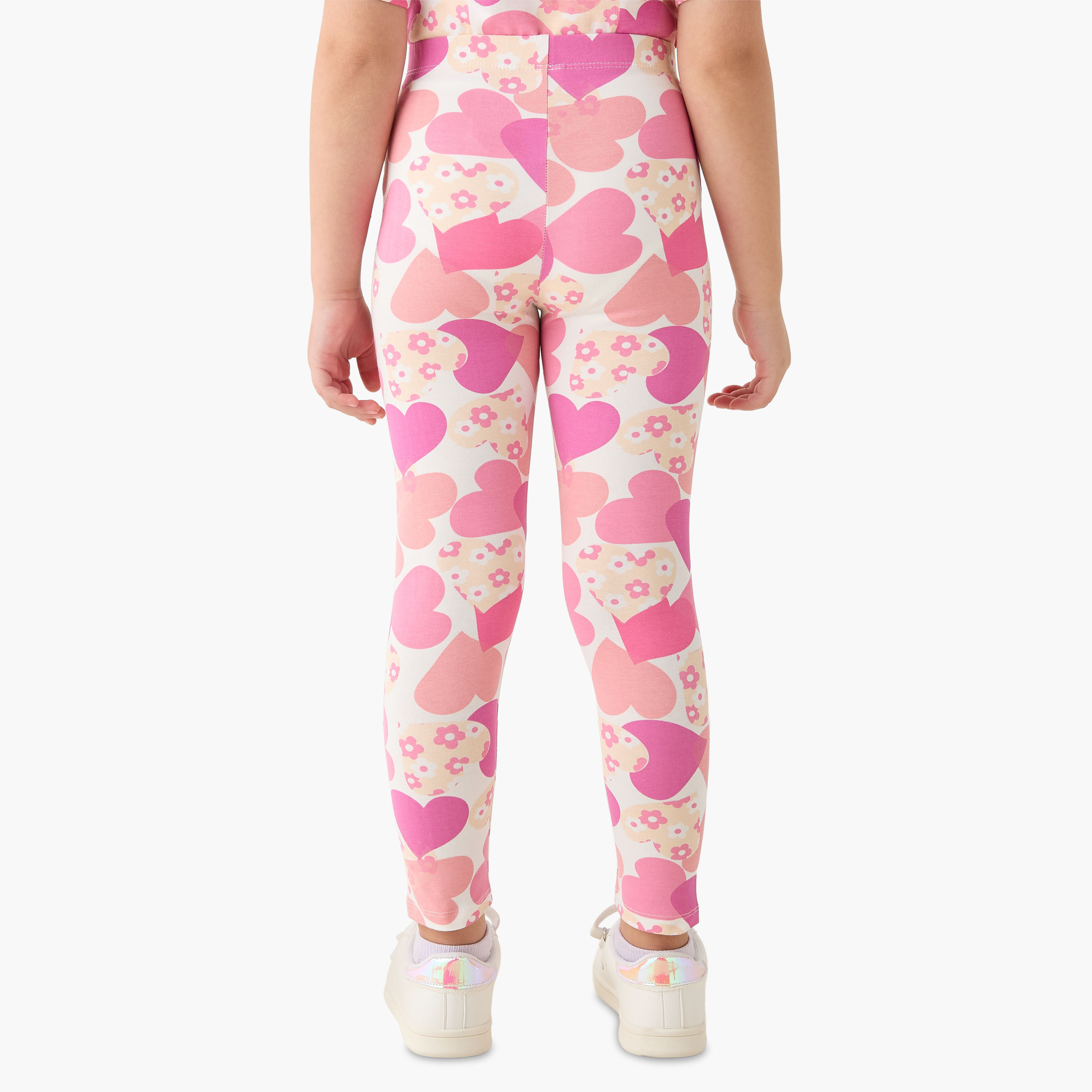 بنطلون ليقنز بطبعات قلب من جونيورز-girls-clothing-bottoms-leggings-image-3