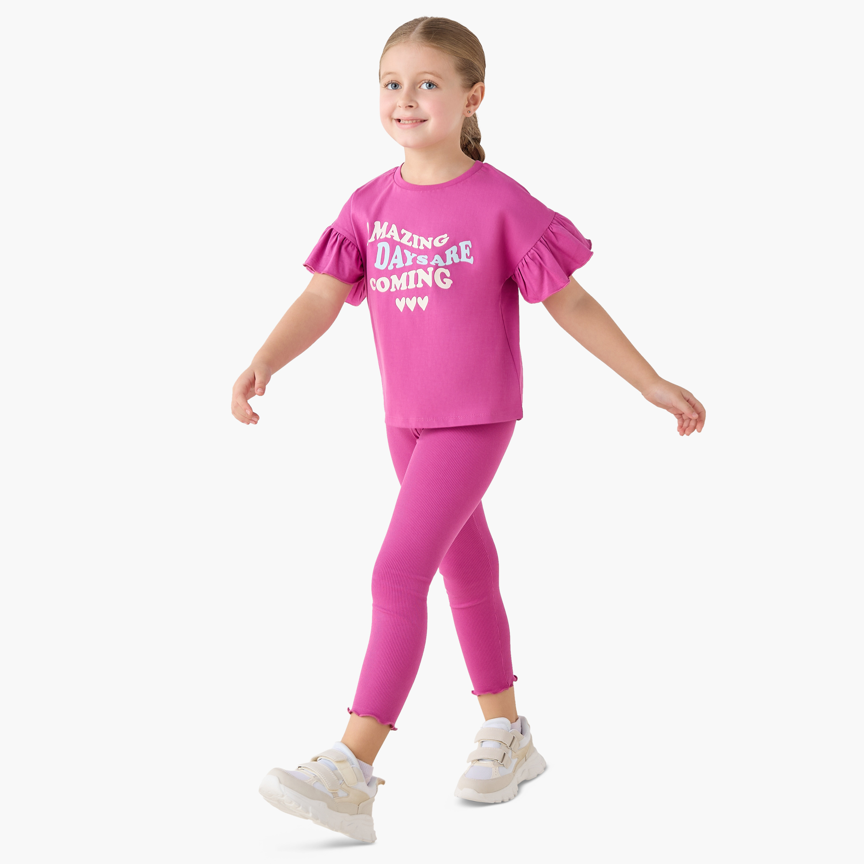 بنطلون ليقنز بطبعات قلب من جونيورز-girls-clothing-bottoms-leggings-image-4