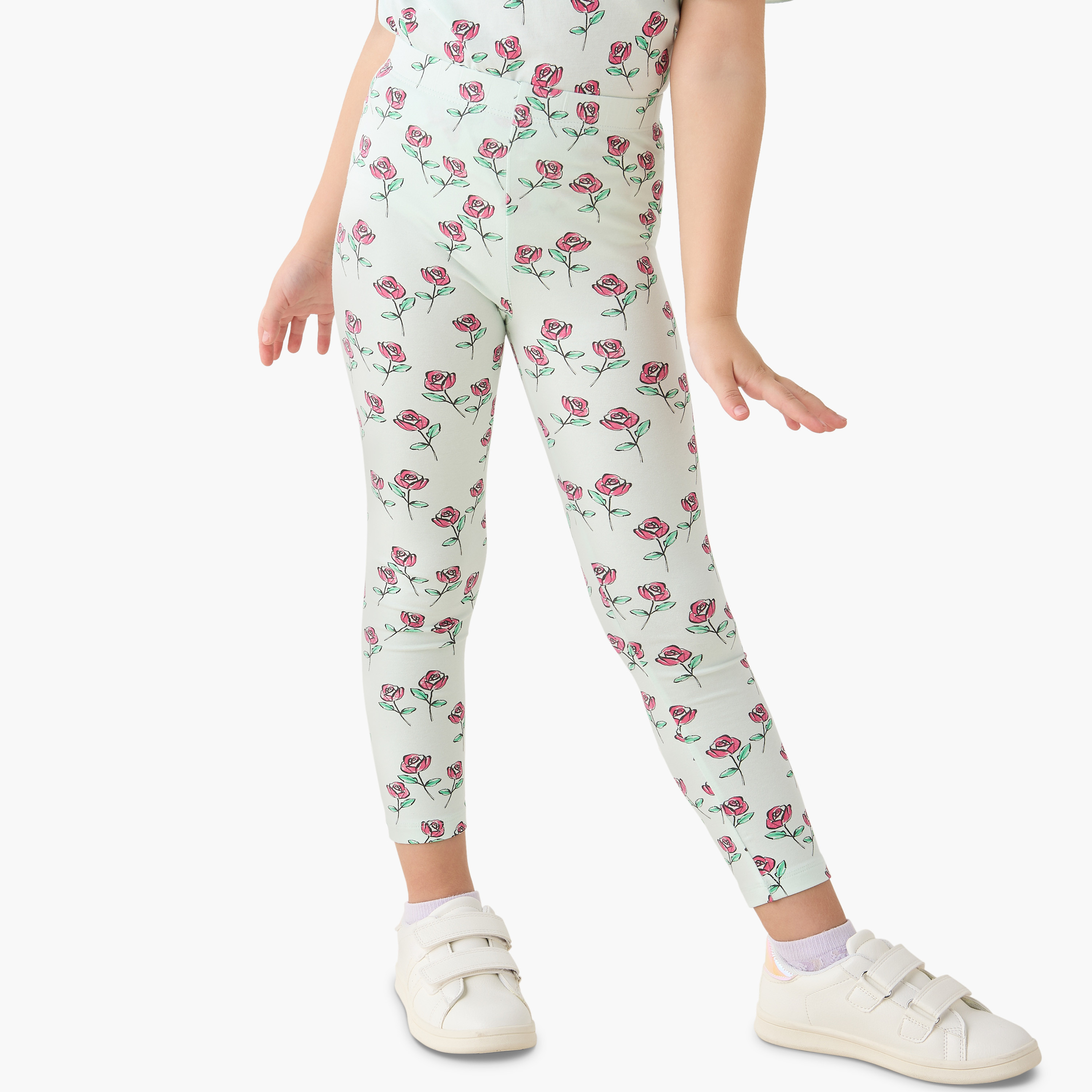 Juniors Leggings with Heart Print-girls-clothing-bottoms-leggings-image-1