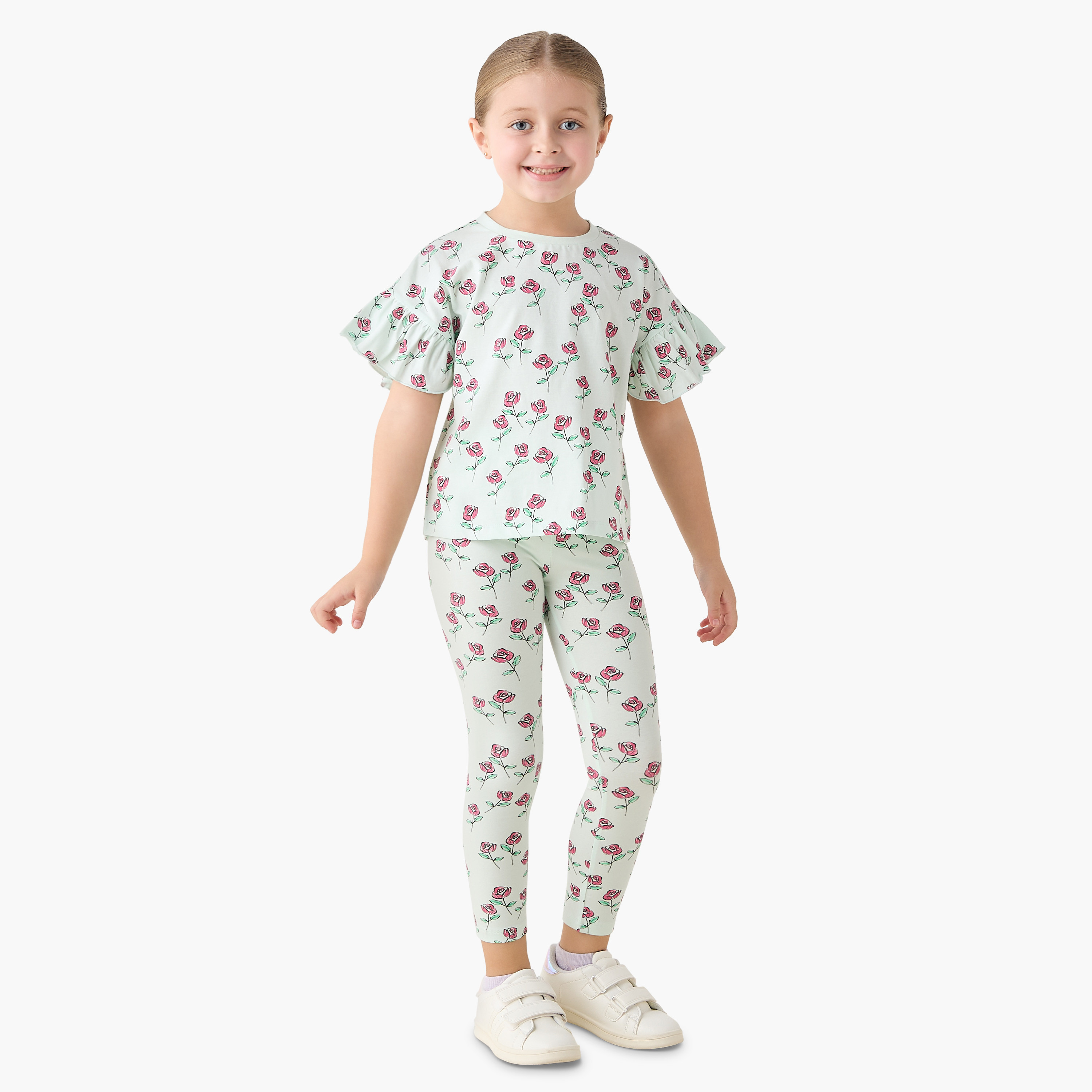 Juniors Leggings with Heart Print-girls-clothing-bottoms-leggings-image-2