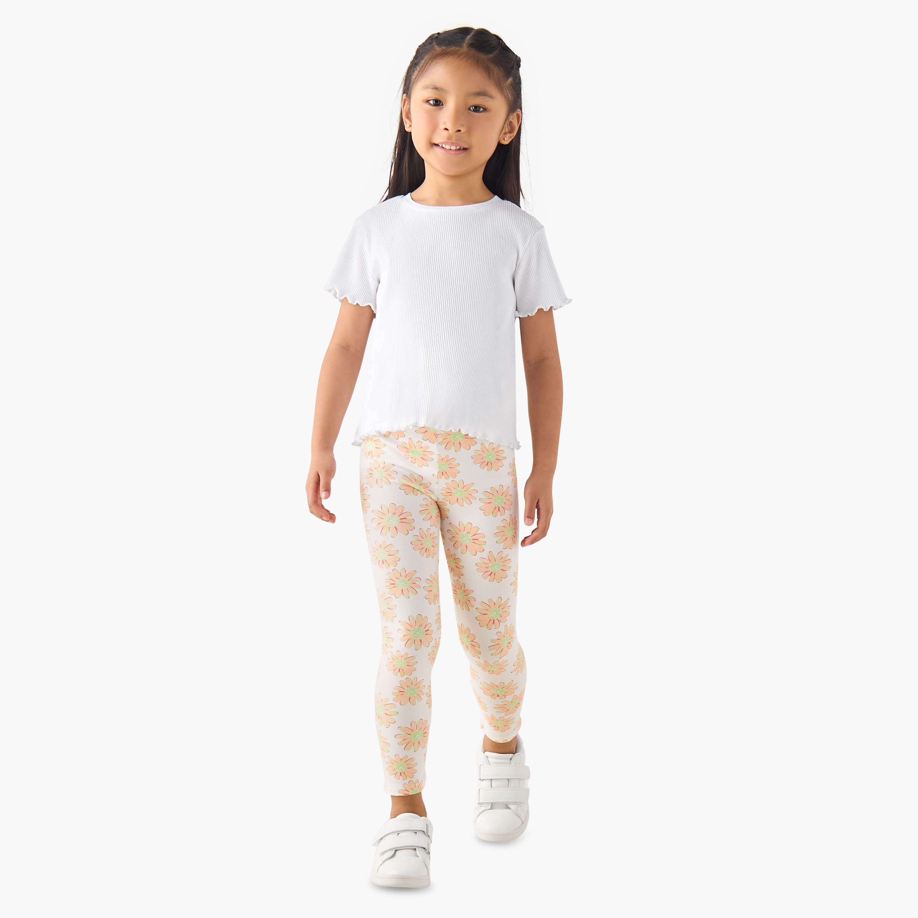 Juniors Leggings with Elasticated Waistband-baby-girls-clothing-bottoms-leggings-image-2