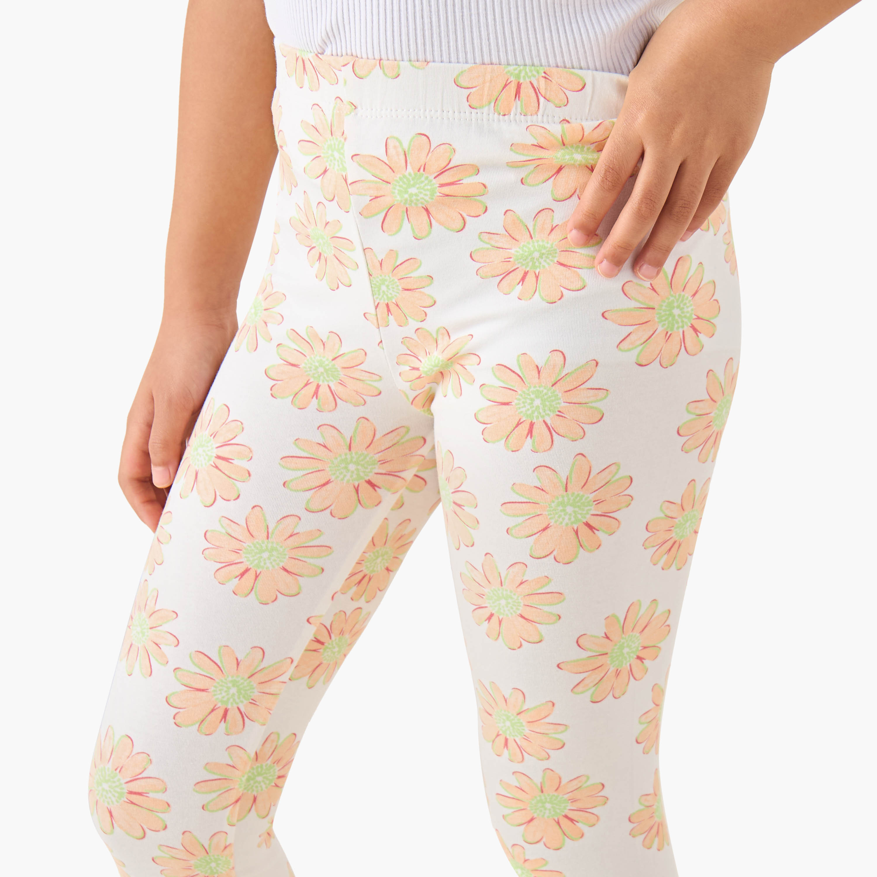Juniors Leggings with Elasticated Waistband-baby-girls-clothing-bottoms-leggings-image-4