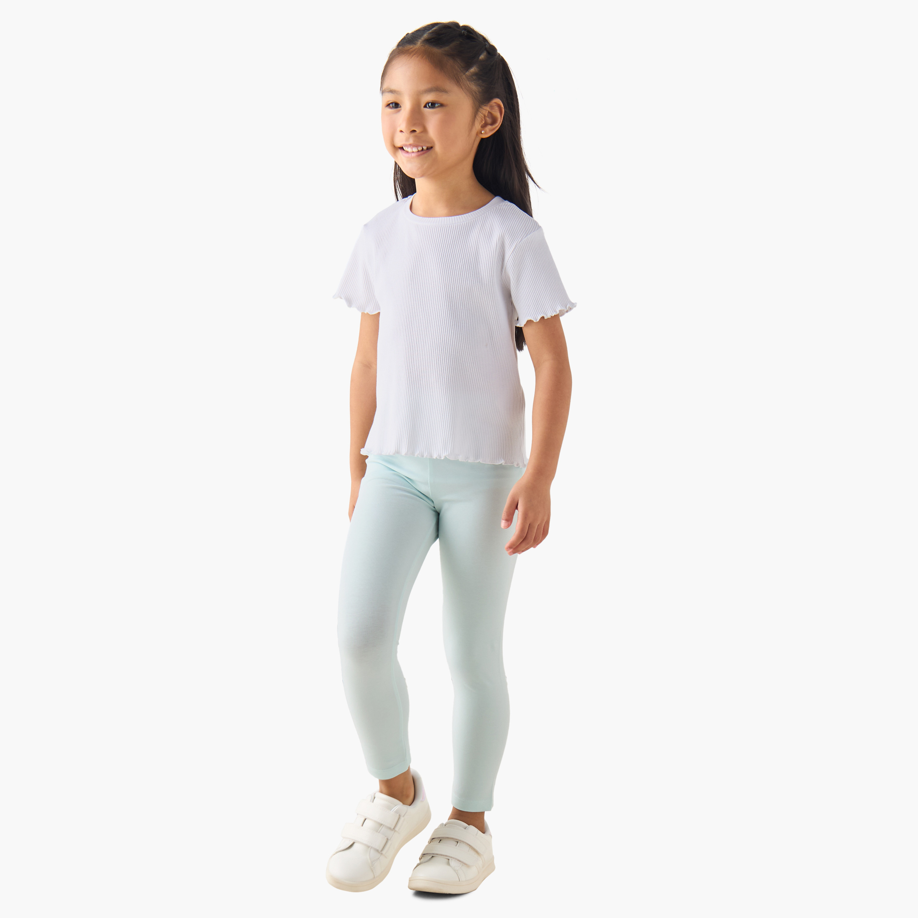 Juniors Leggings with Elasticated Waistband-girls-clothing-bottoms-leggings-image-2