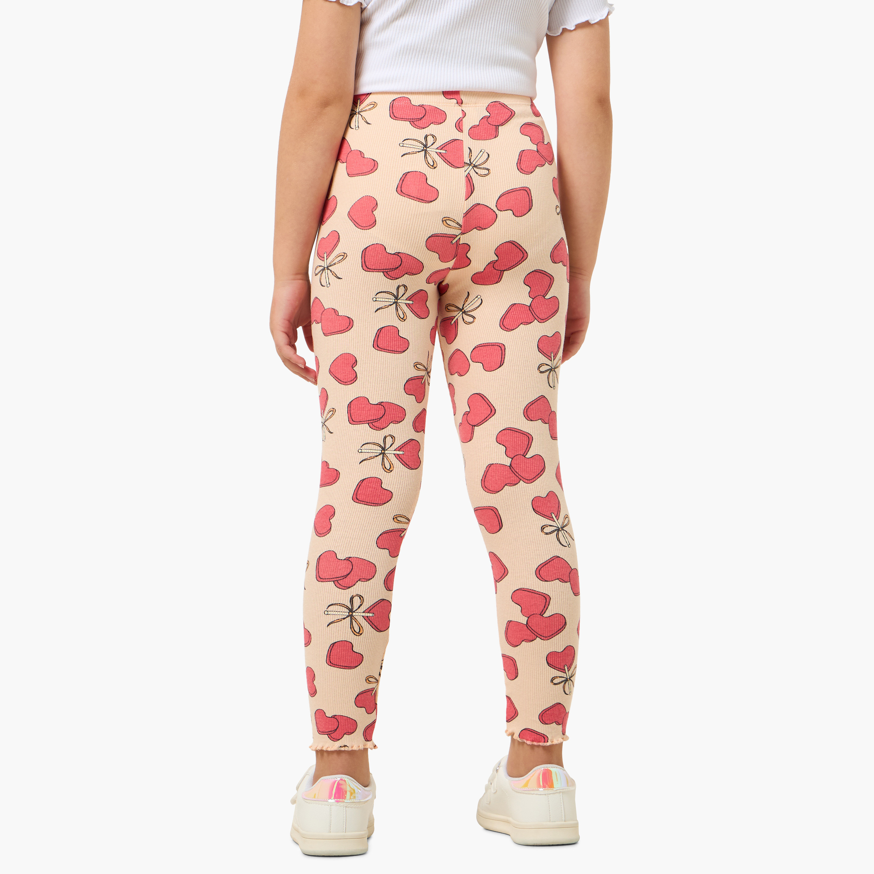 Juniors Leggings with Heart Print-baby-girls-clothing-bottoms-leggings-image-3