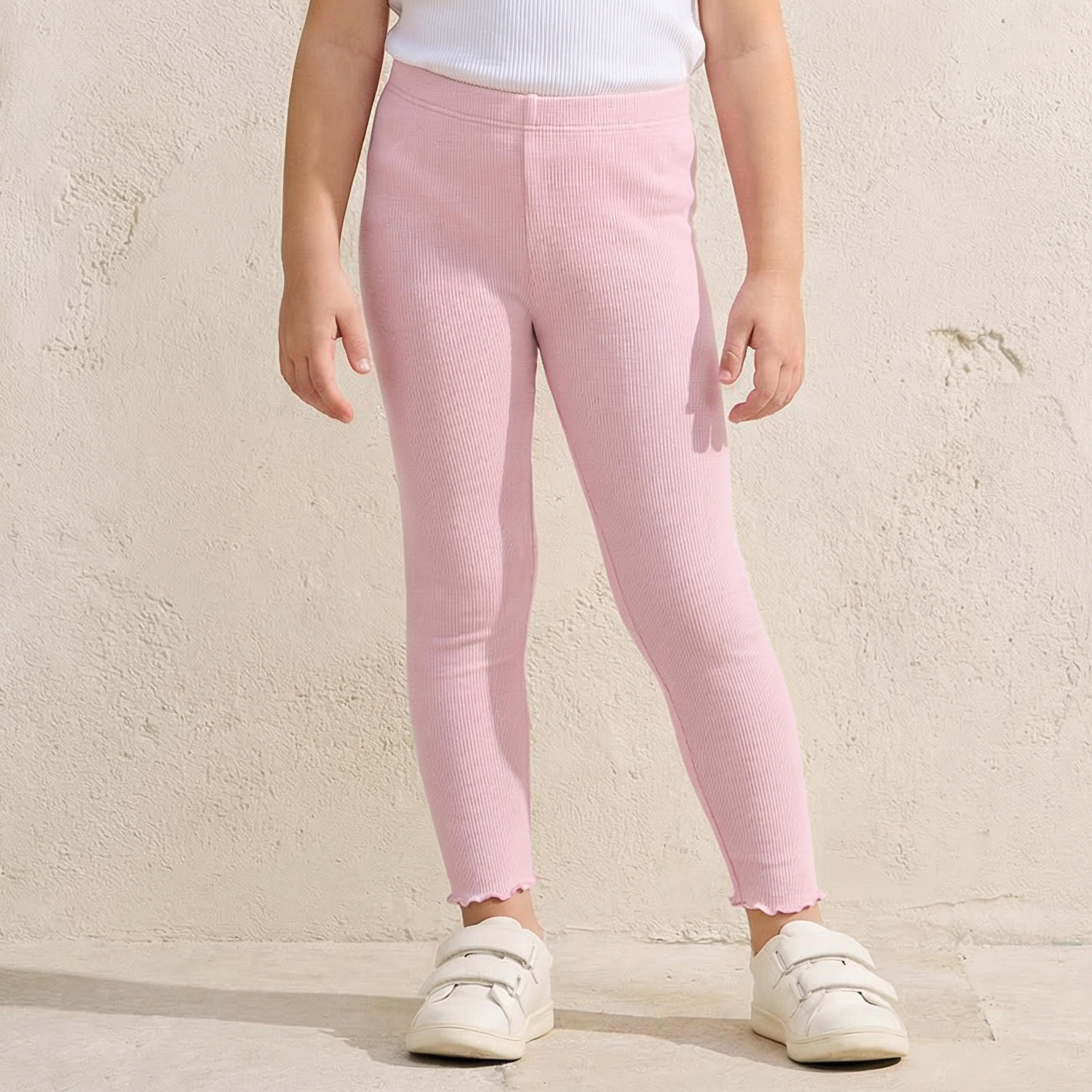 Juniors Leggings with Ribbed Texture-baby-girls-clothing-bottoms-leggings-image-1