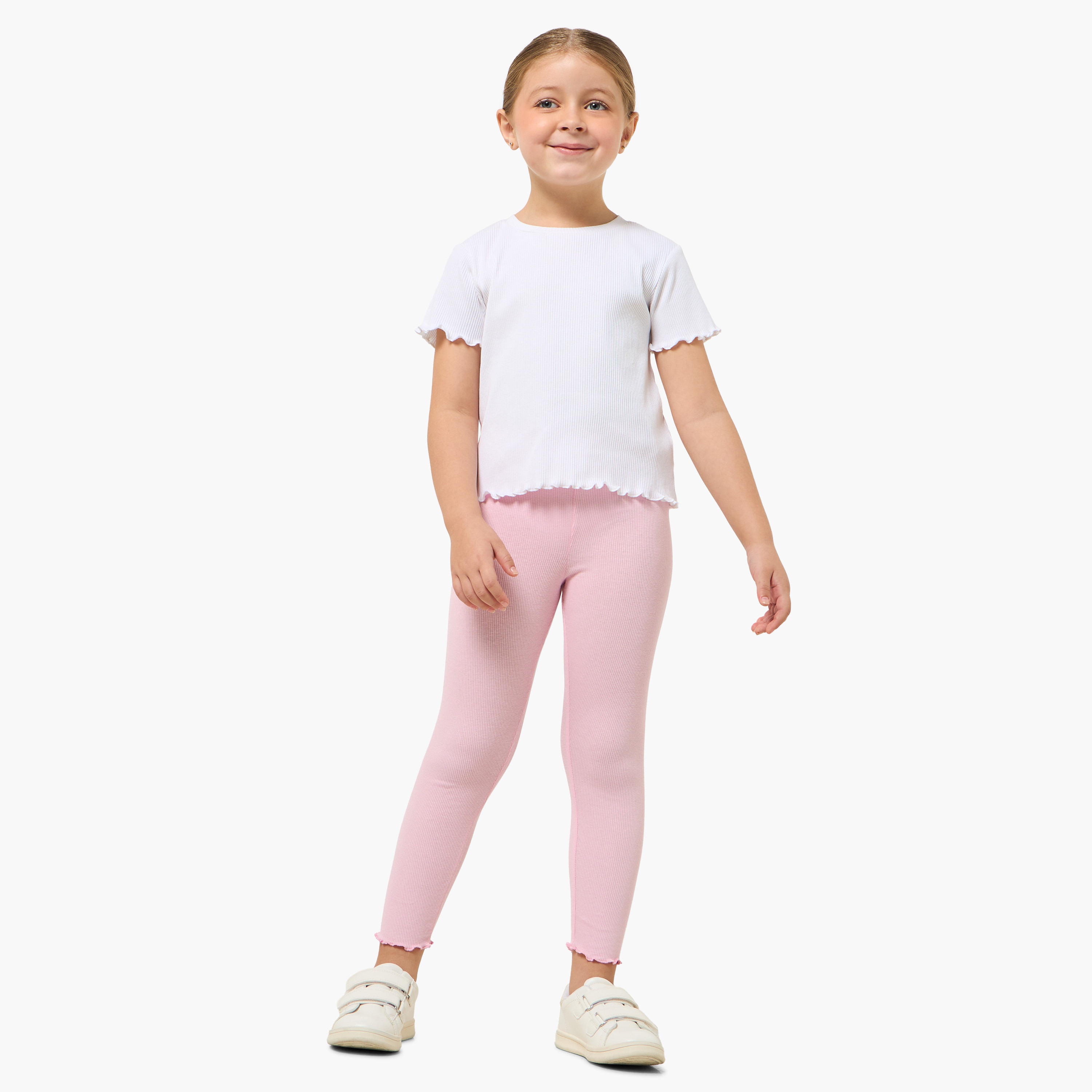 Juniors Leggings with Ribbed Texture-baby-girls-clothing-bottoms-leggings-image-2