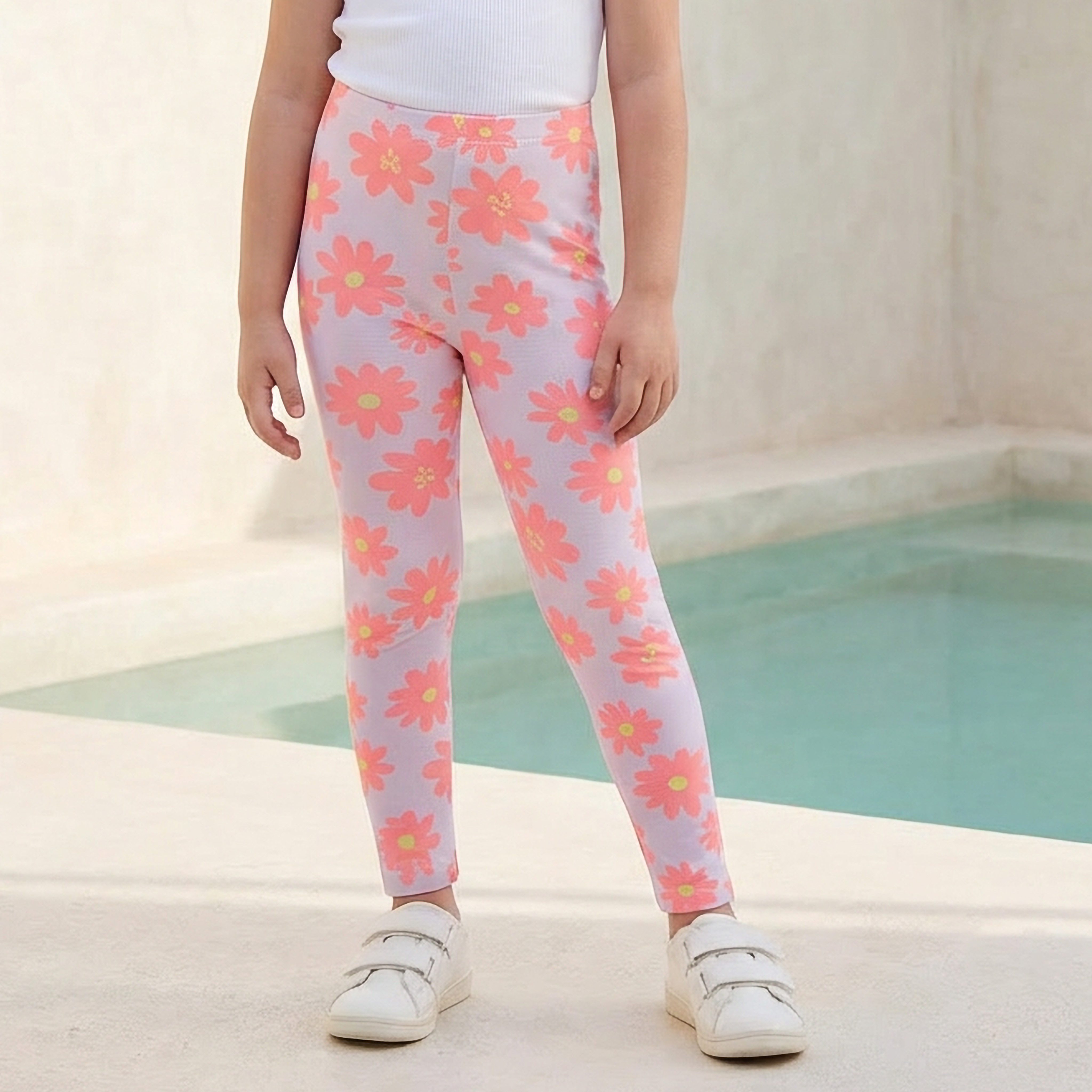 Juniors Leggings with Floral Print-baby-girls-clothing-bottoms-leggings-image-1