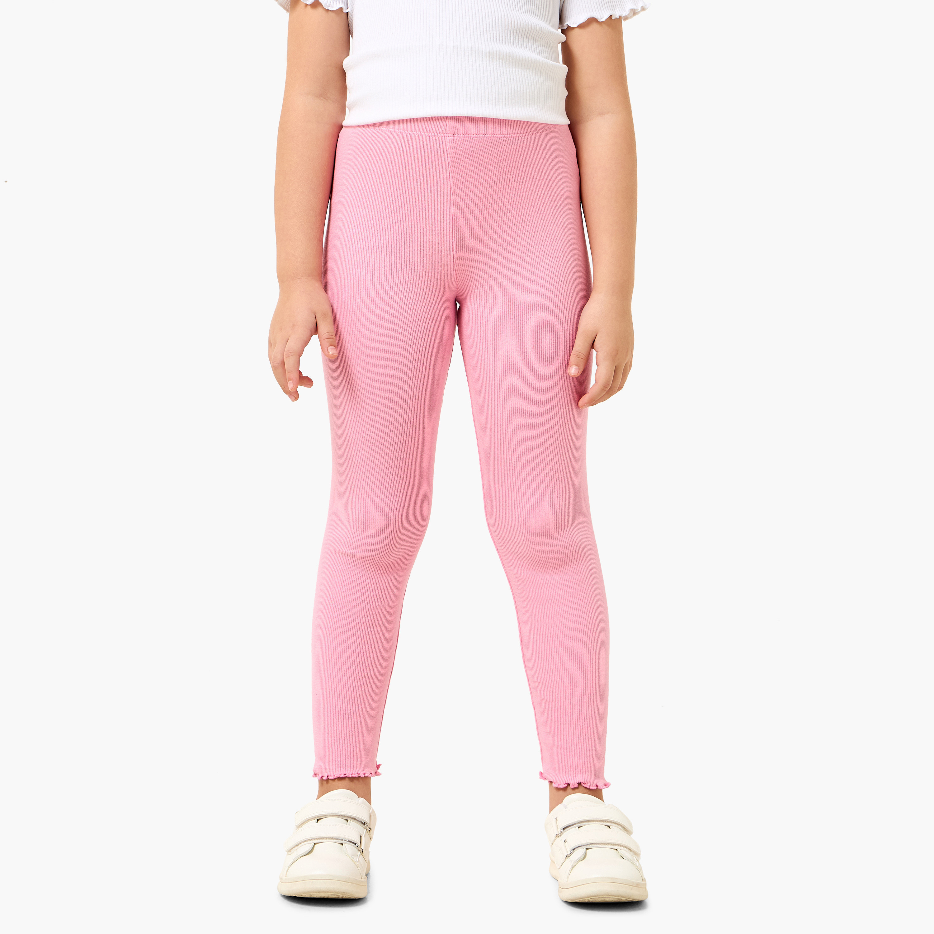 Juniors Leggings with Ribbed Design-baby-girls-clothing-bottoms-leggings-image-1