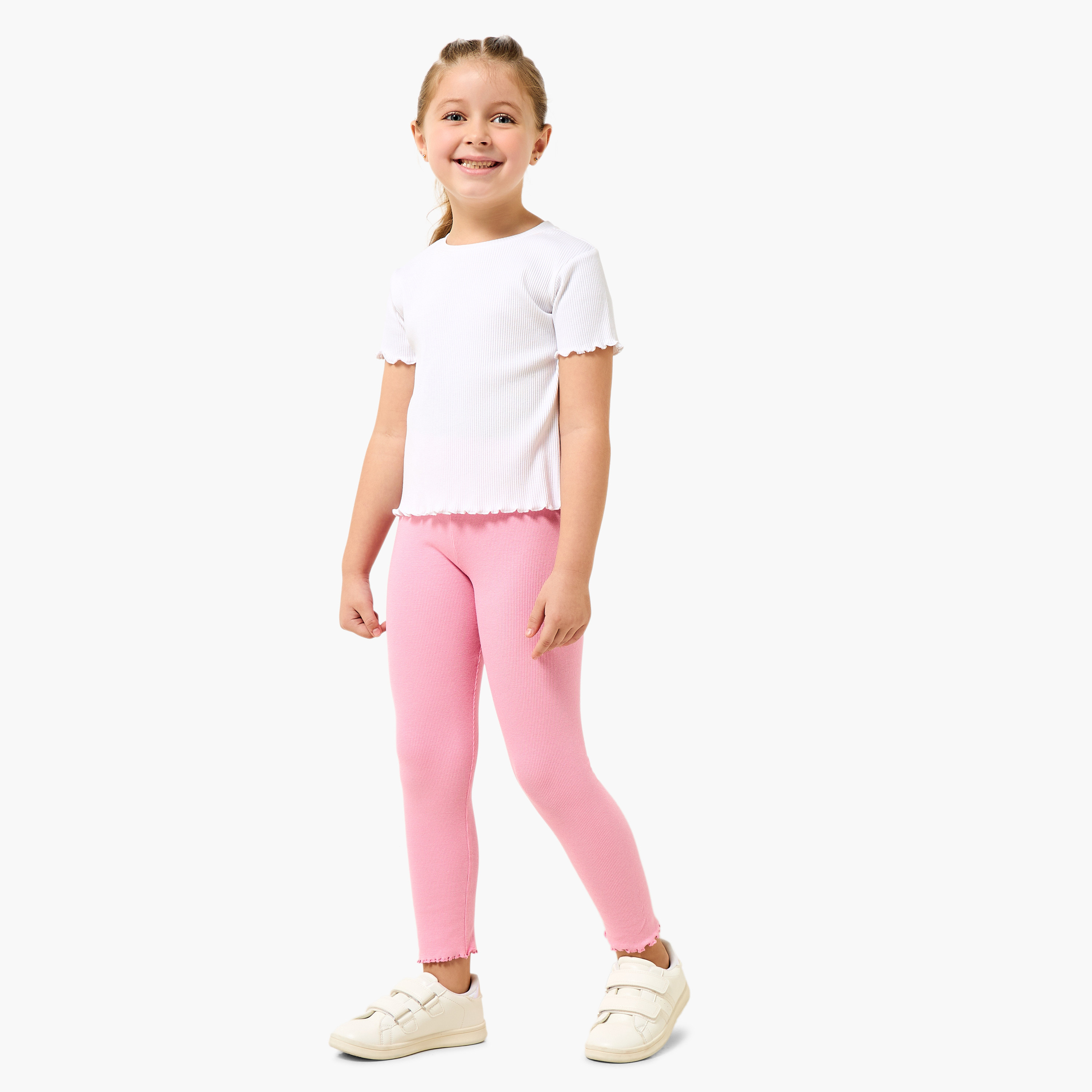 Juniors Leggings with Ribbed Design-baby-girls-clothing-bottoms-leggings-image-2