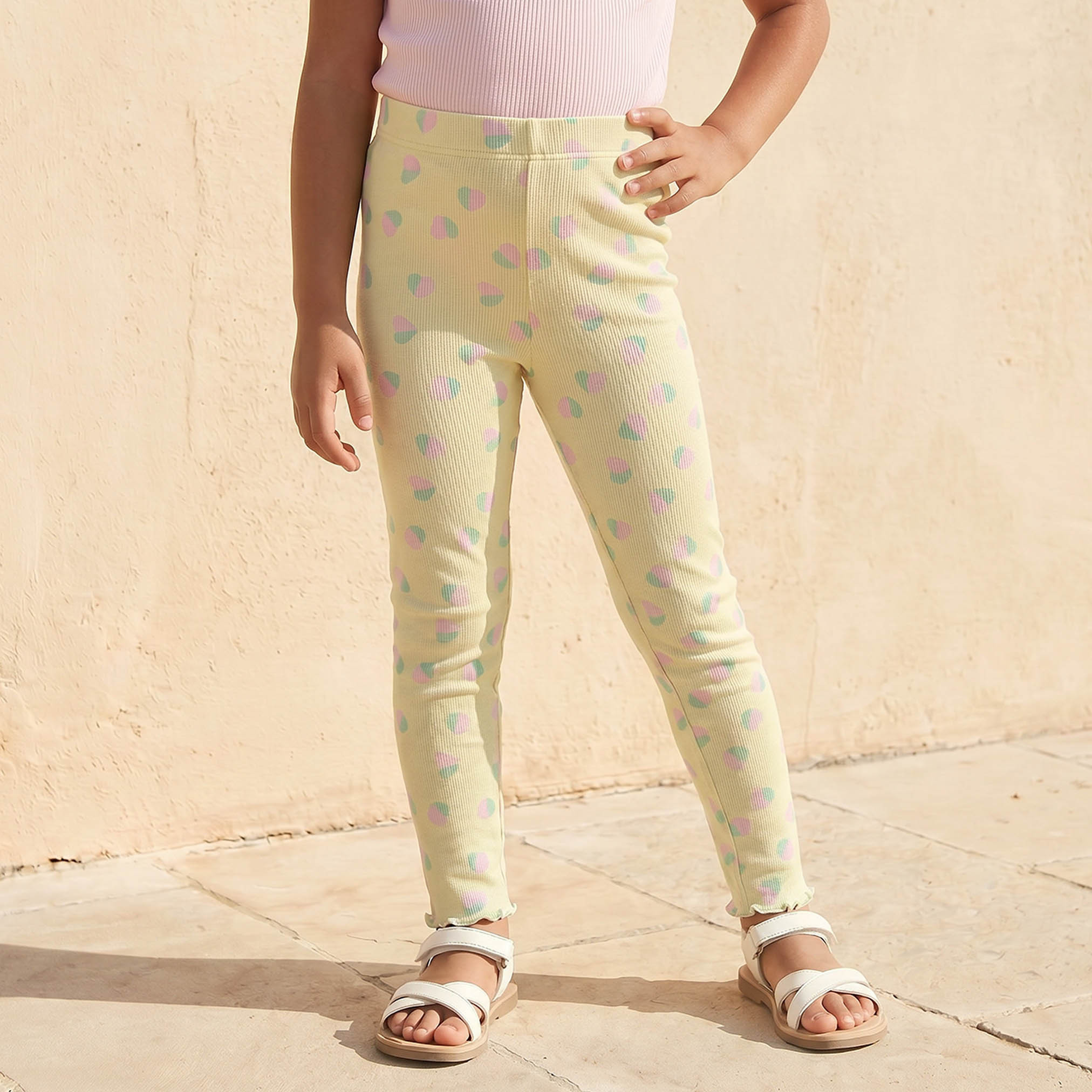 Juniors Leggings with Heart Print-baby-girls-clothing-bottoms-leggings-image-1