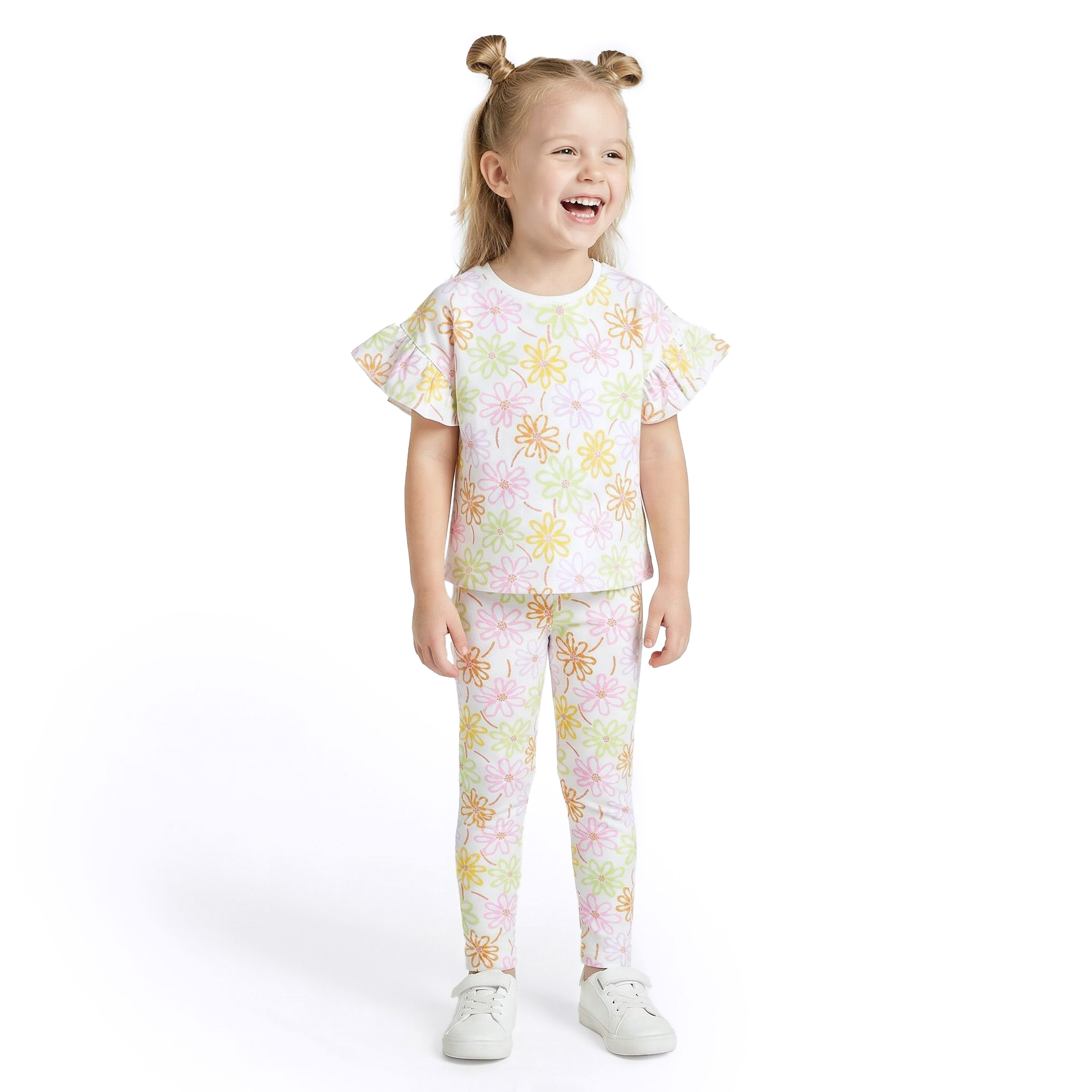 Juniors Leggings with Floral Print-baby-girls-clothing-bottoms-leggings-image-2