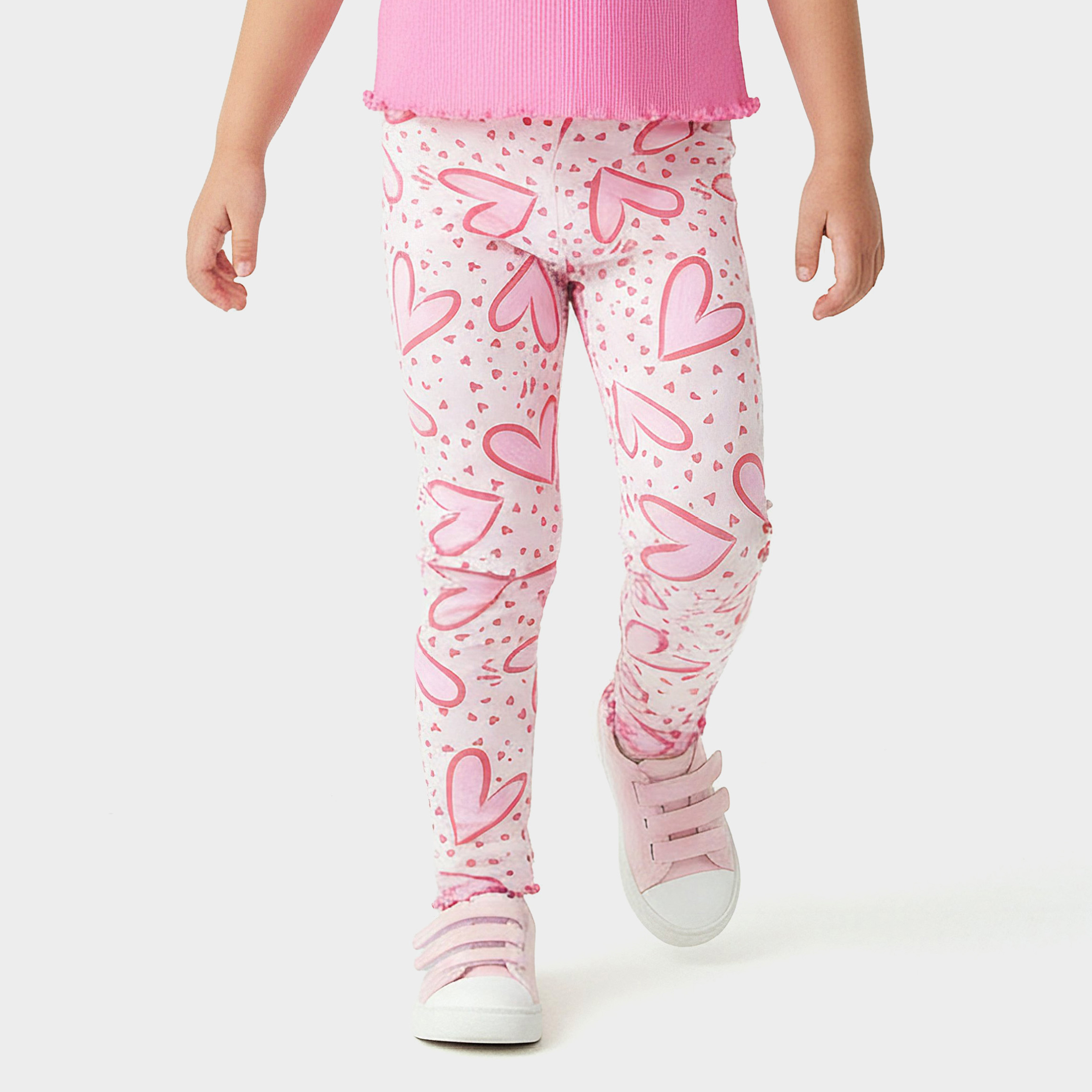 Juniors Leggings with Heart Print-baby-girls-clothing-bottoms-leggings-image-1