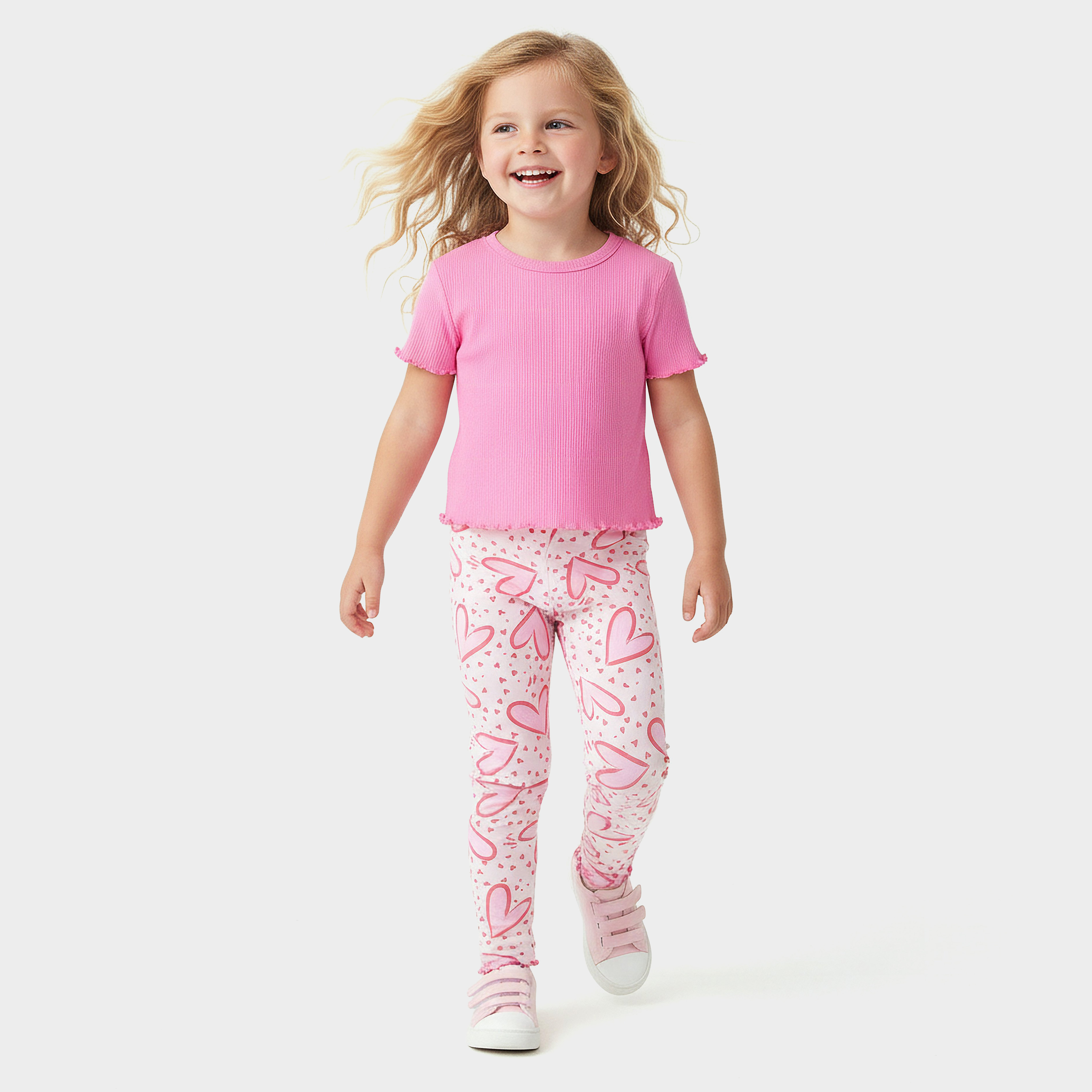 Juniors Leggings with Heart Print-baby-girls-clothing-bottoms-leggings-image-2