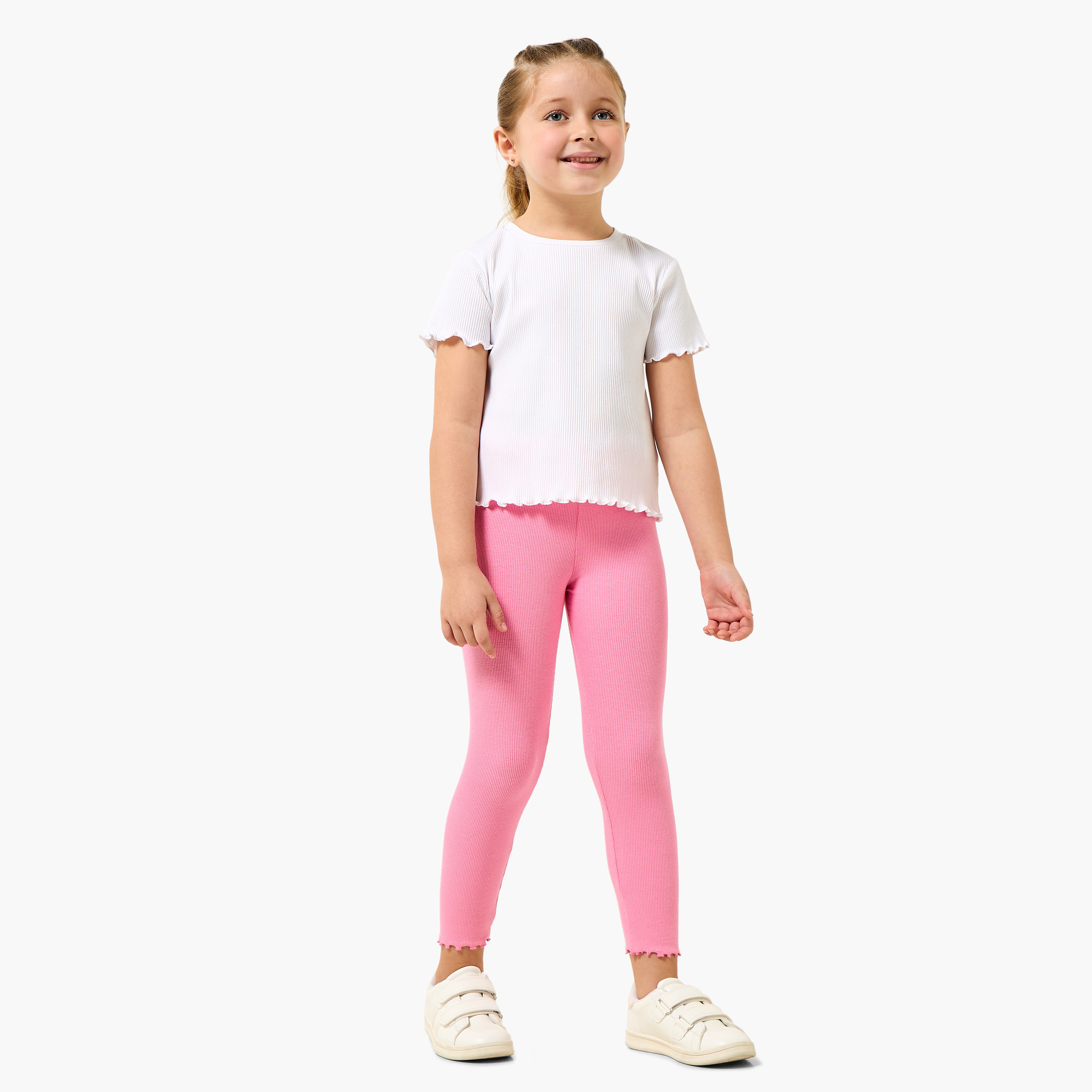 Pack of 2 Juniors Leggings with Assorted Prints-baby-girls-clothing-bottoms-leggings-image-6