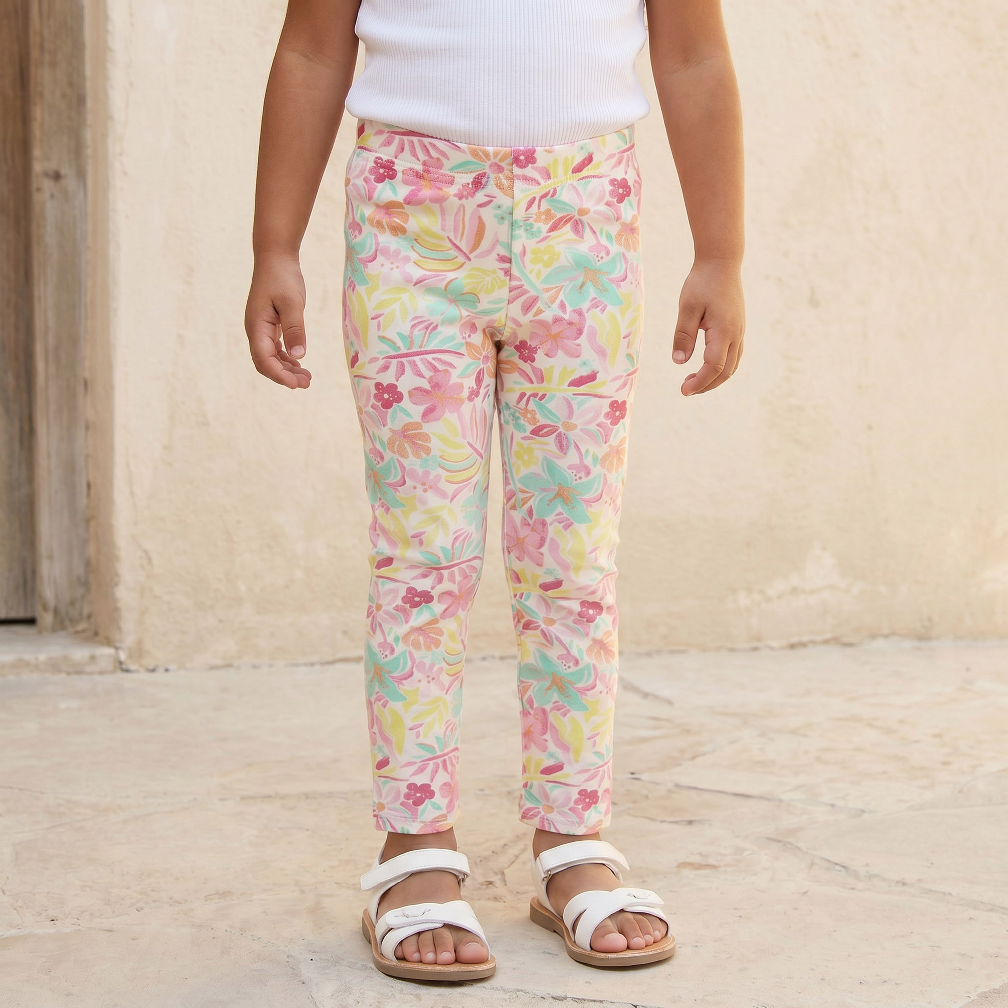 Pack of 2 Juniors Leggings with Assorted Design-baby-girls-clothing-bottoms-leggings-image-2