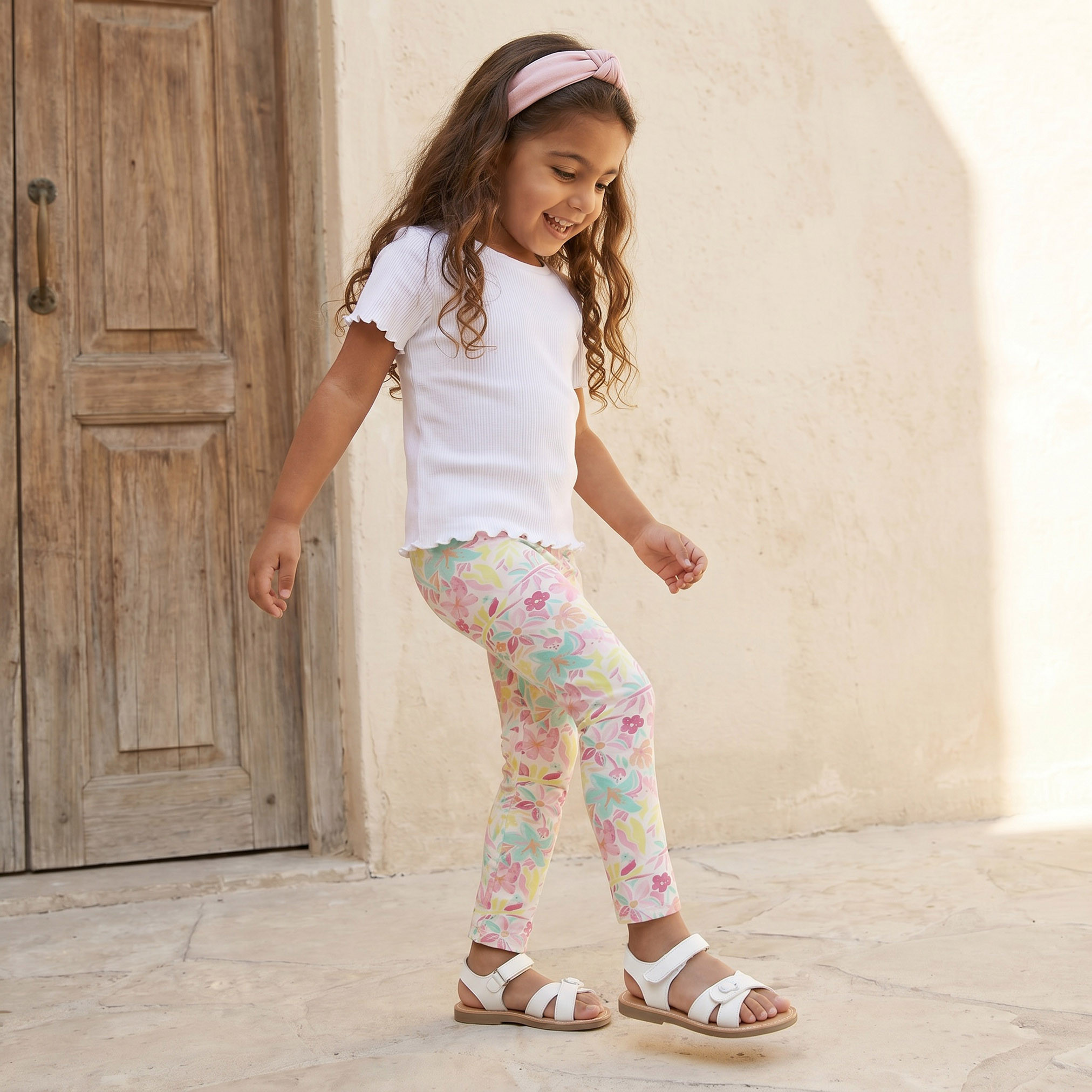 Pack of 2 Juniors Leggings with Assorted Design-baby-girls-clothing-bottoms-leggings-image-4