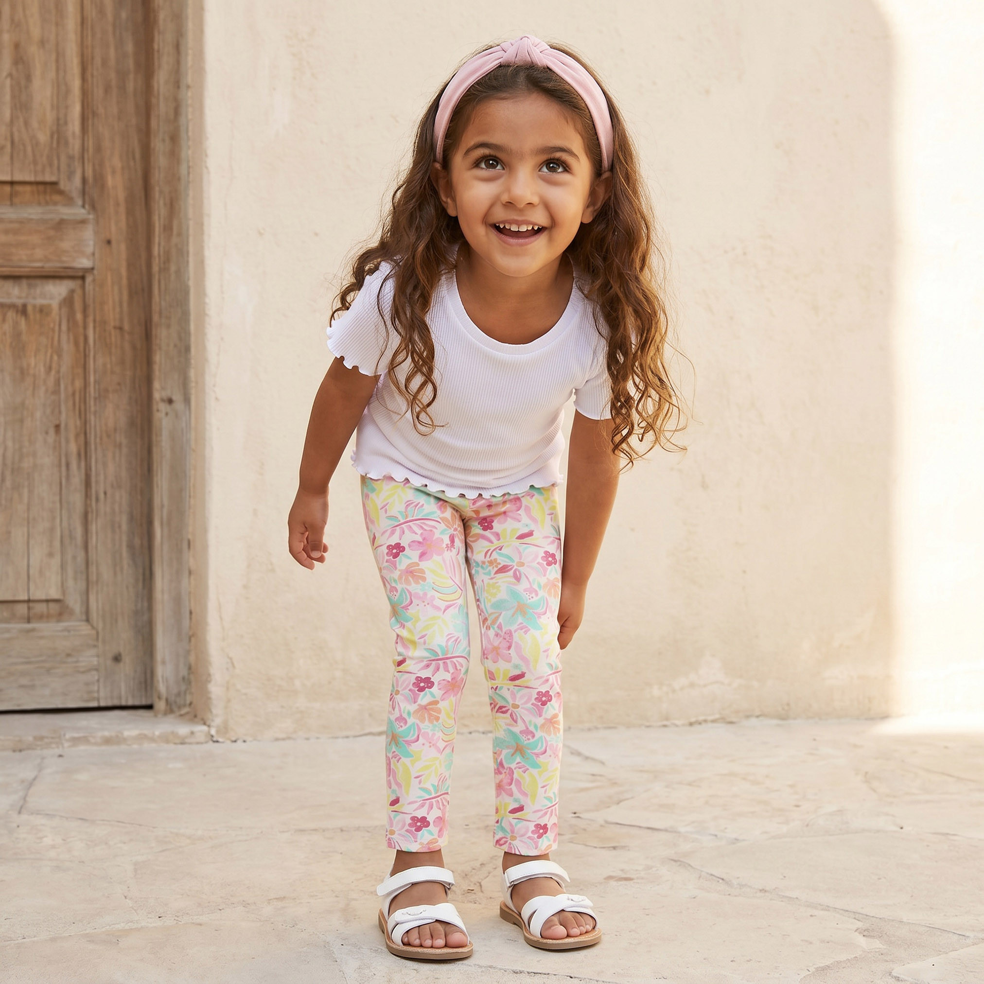 Pack of 2 Juniors Leggings with Assorted Design-baby-girls-clothing-bottoms-leggings-image-7