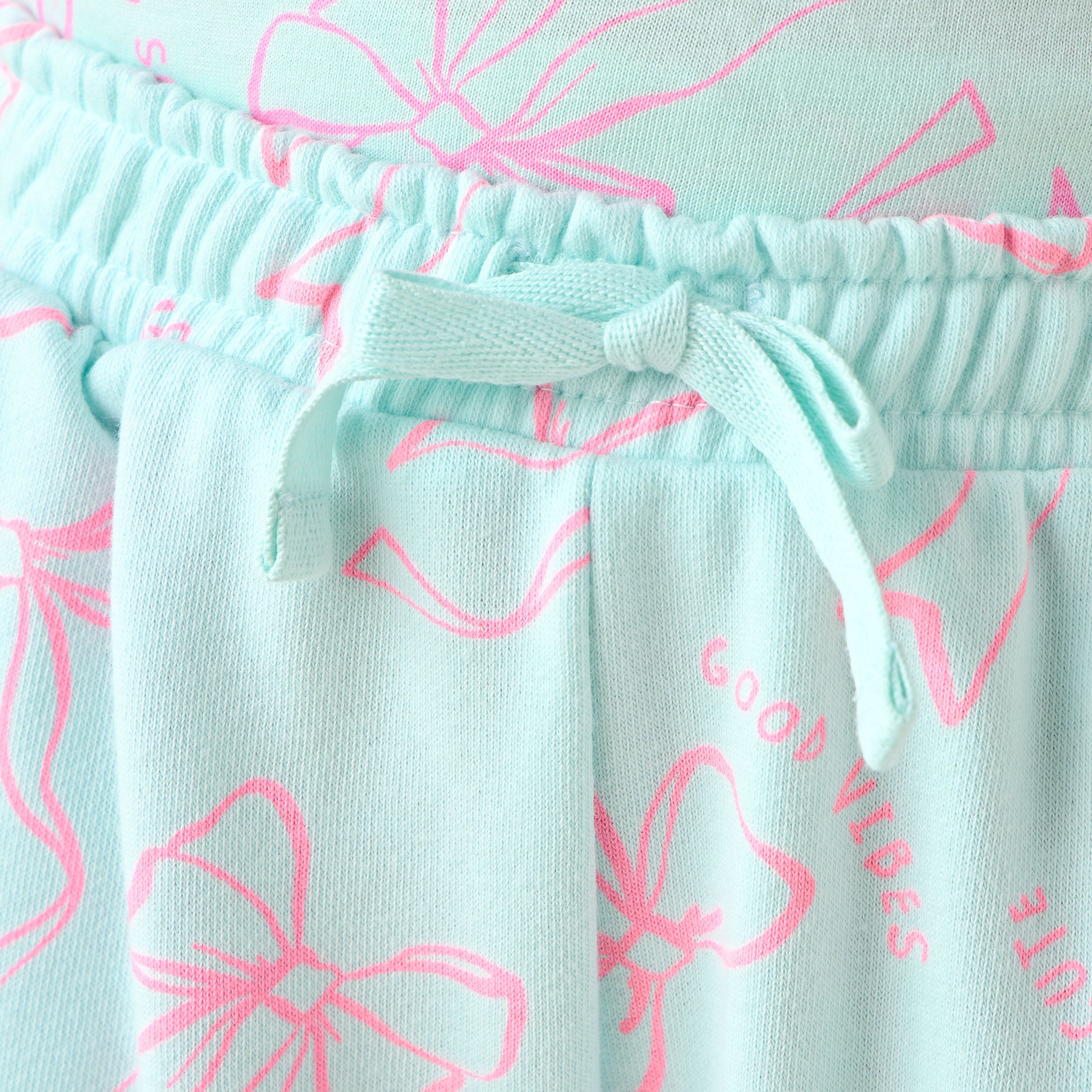 Juniors Elasticated Drawstring Waist Joggers with Bow Print-girls-clothing-bottoms-joggersandtrackpants-image-5