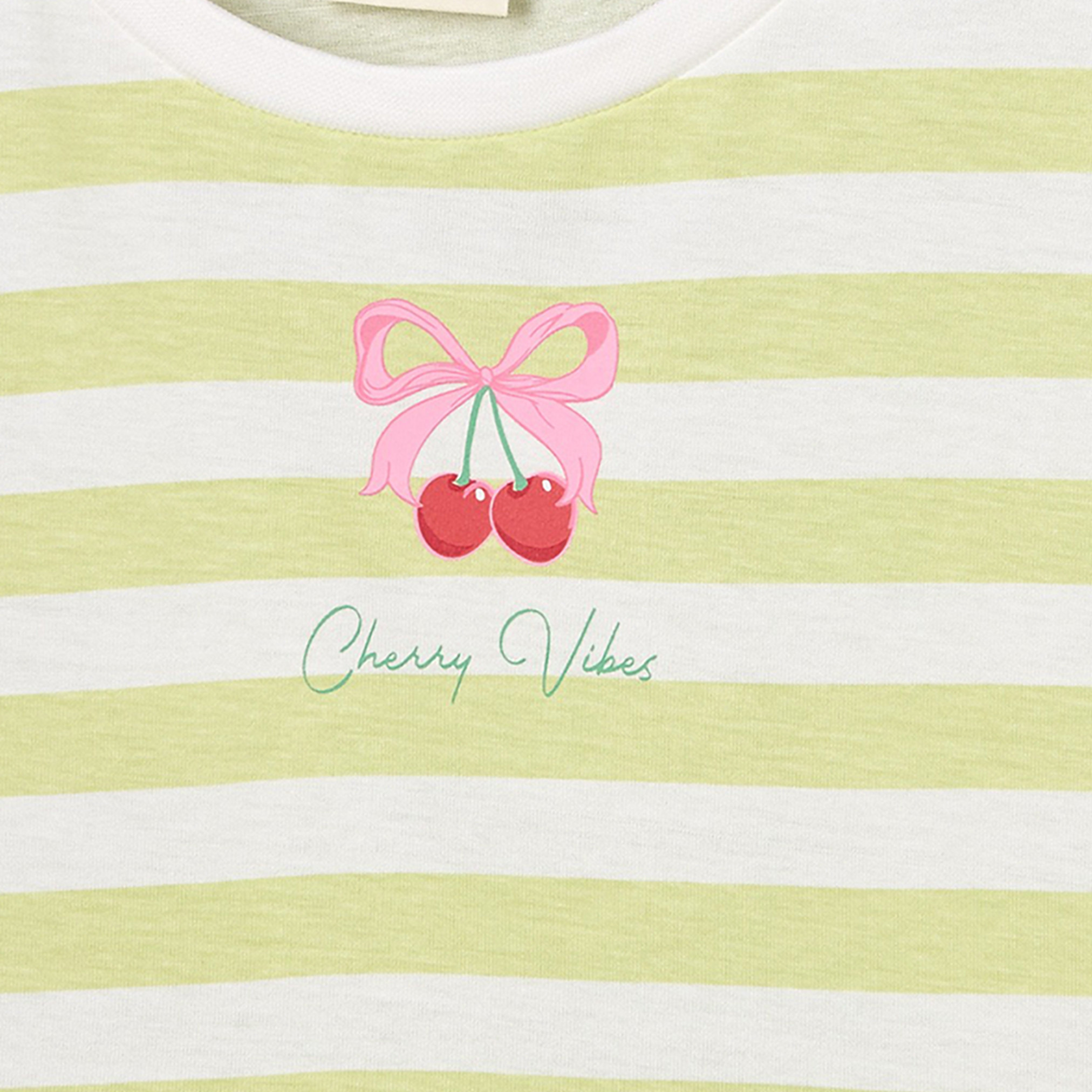 Juniors Crew Neck Short Sleeves Knee Length A-line Dress with Stripes-girls-clothing-dressesandjumpsuits-image-4