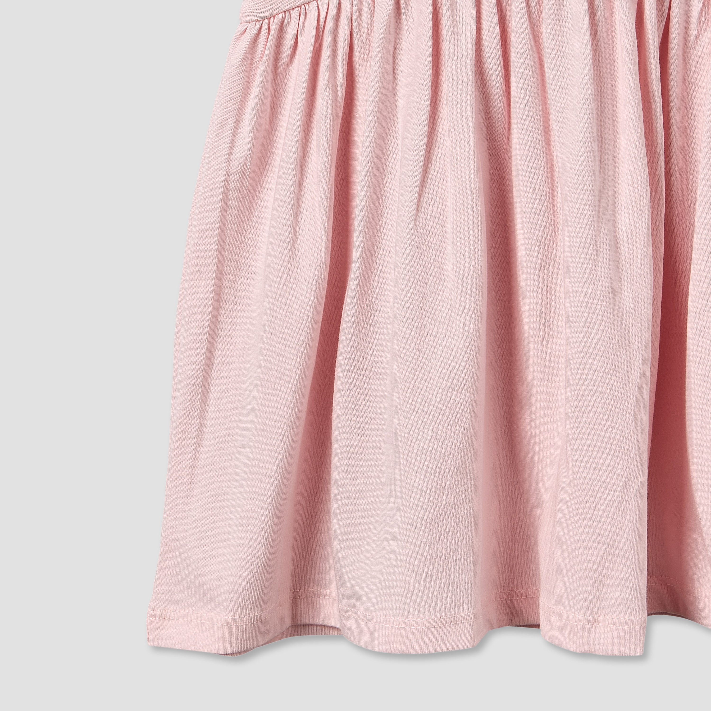 Juniors Round Neck Short Sleeves Knee Length A-Line Dress with Graphic Print-girls-clothing-dressesandjumpsuits-image-5