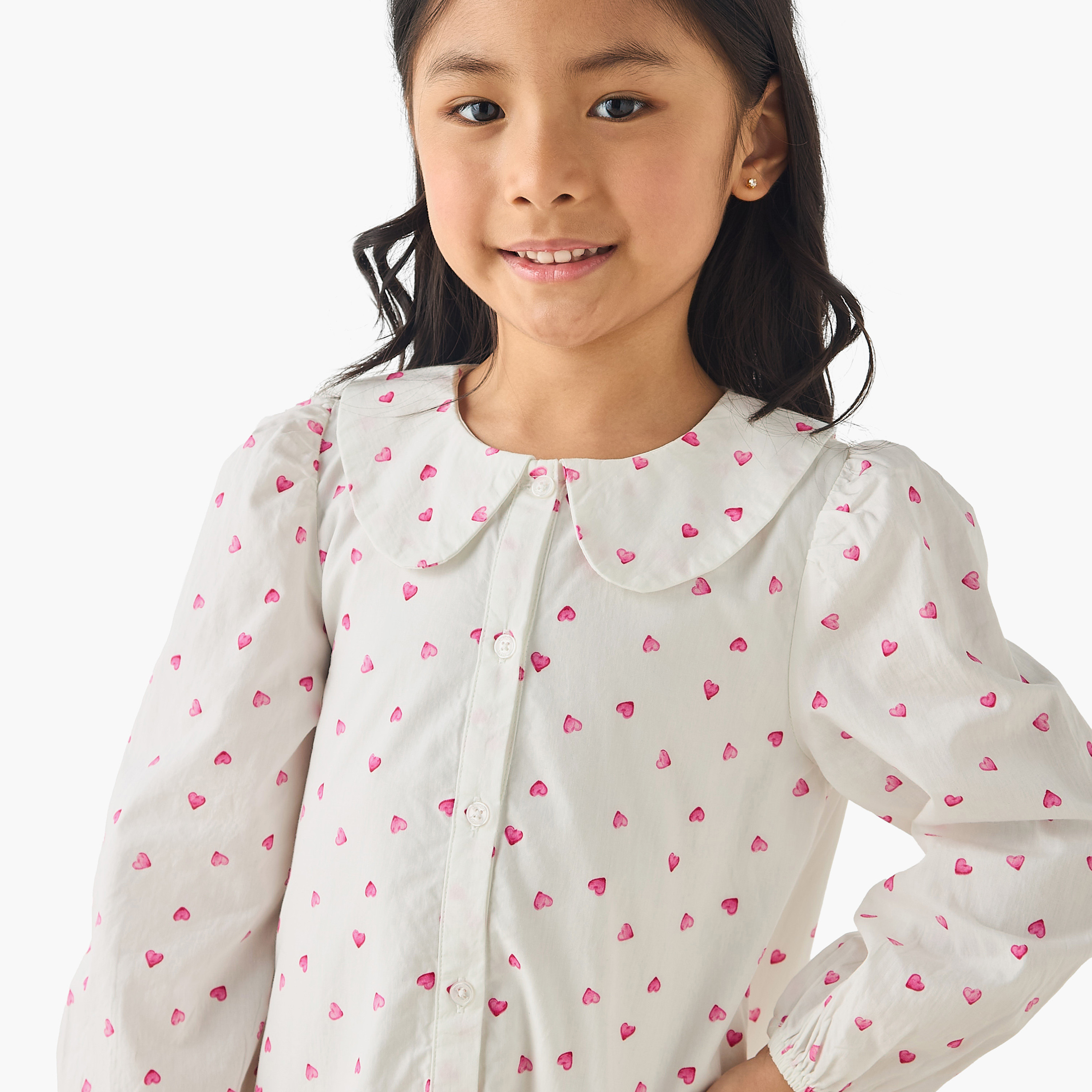 Juniors Peter Pan Collar Long Sleeves Drop Waist Dress with Ruffle Design-girls-clothing-dressesandjumpsuits-image-4